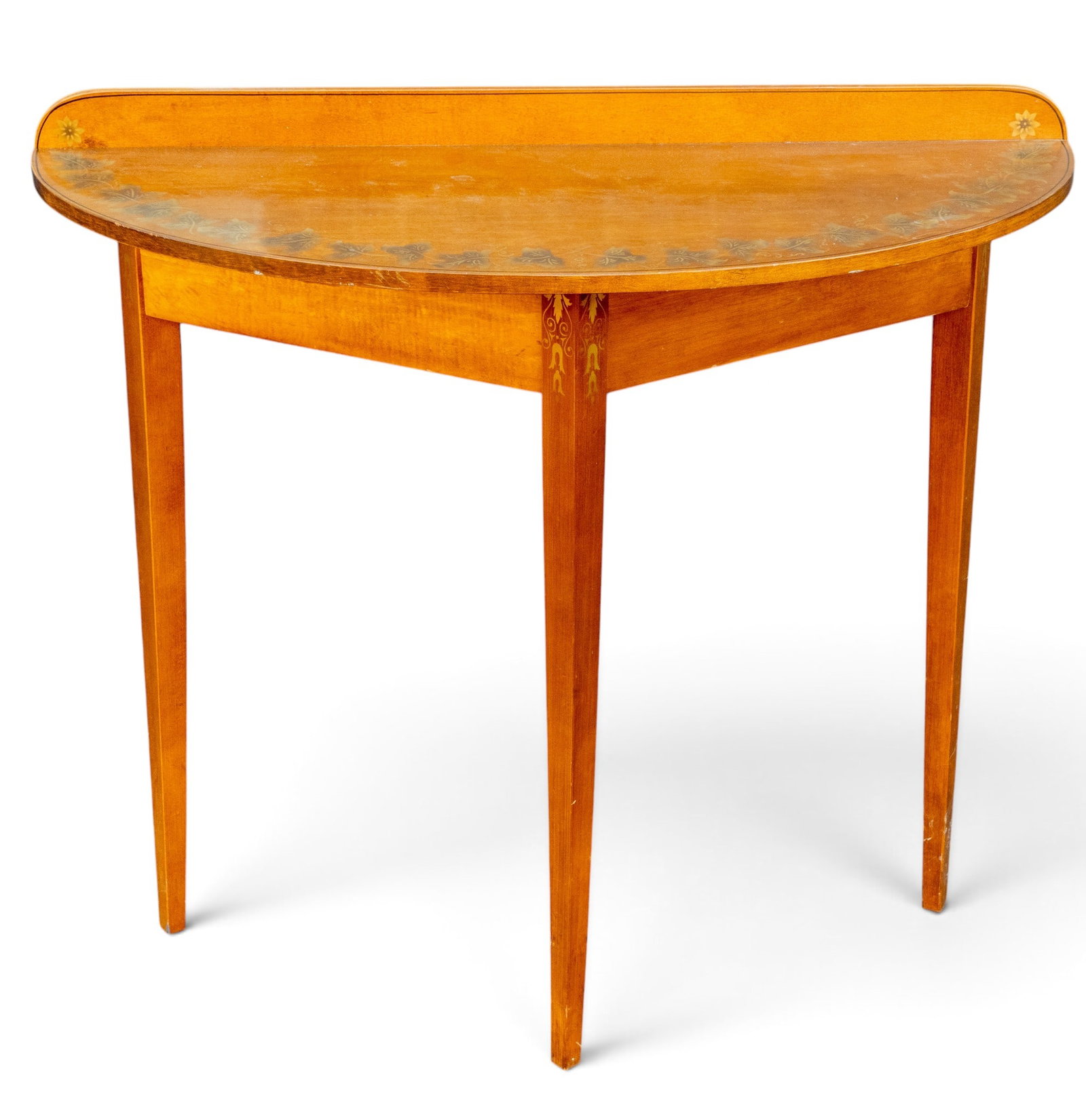 Vintage Adam-Style Demilune Hall Table (1 of 7)