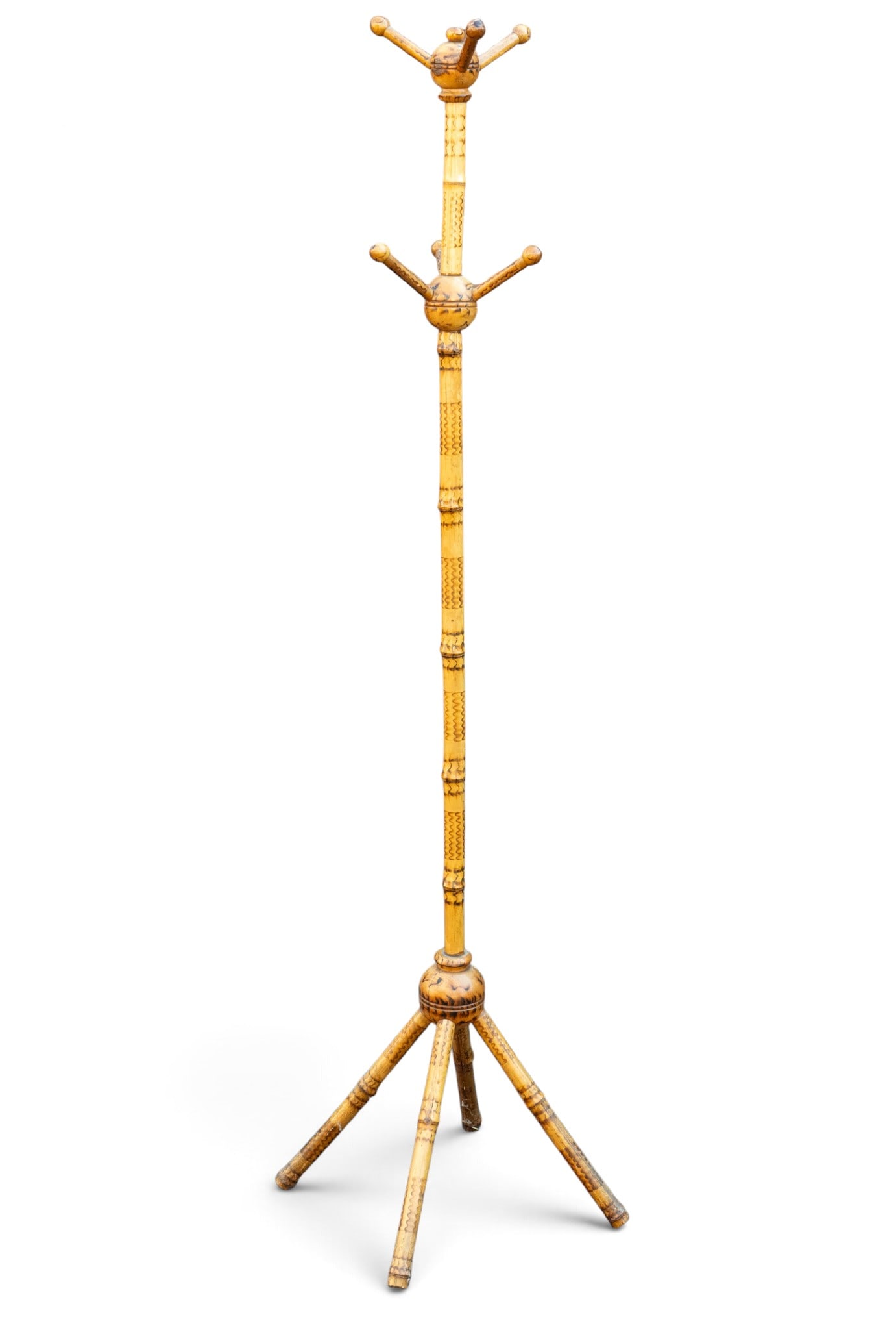 Vintage Bamboo and Rattan Hat Rack (1 of 10)