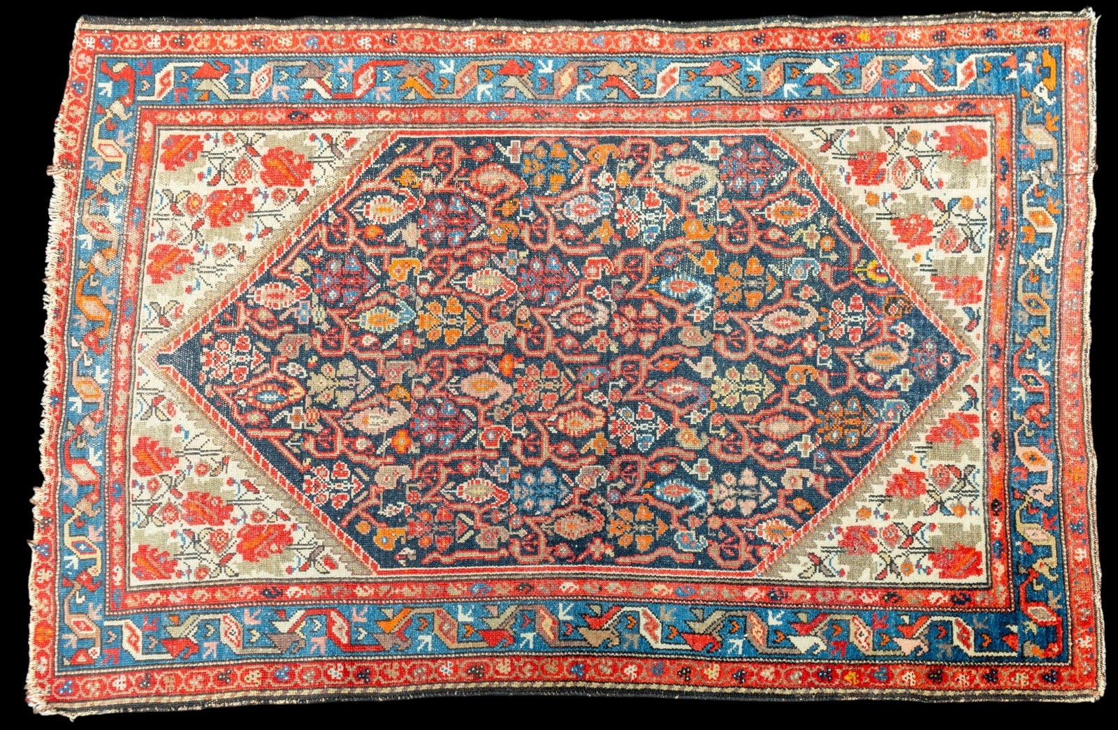 Antique Persian Afshar Rug: Antique Persian Afshar Rug 4.9 x 3.4 feet pre-owned