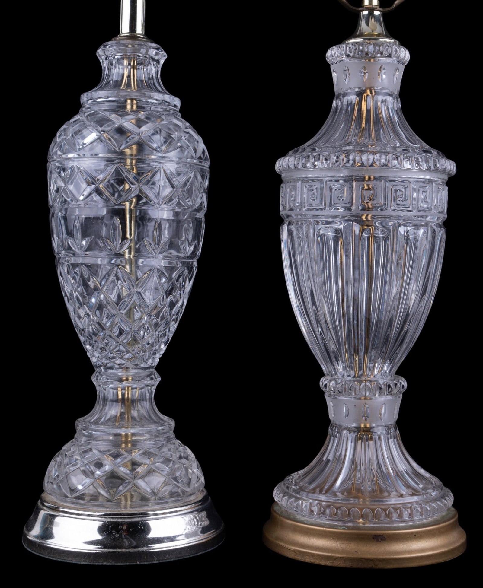 Vintage Pressed Glass Lamps Pair (1 of 8)