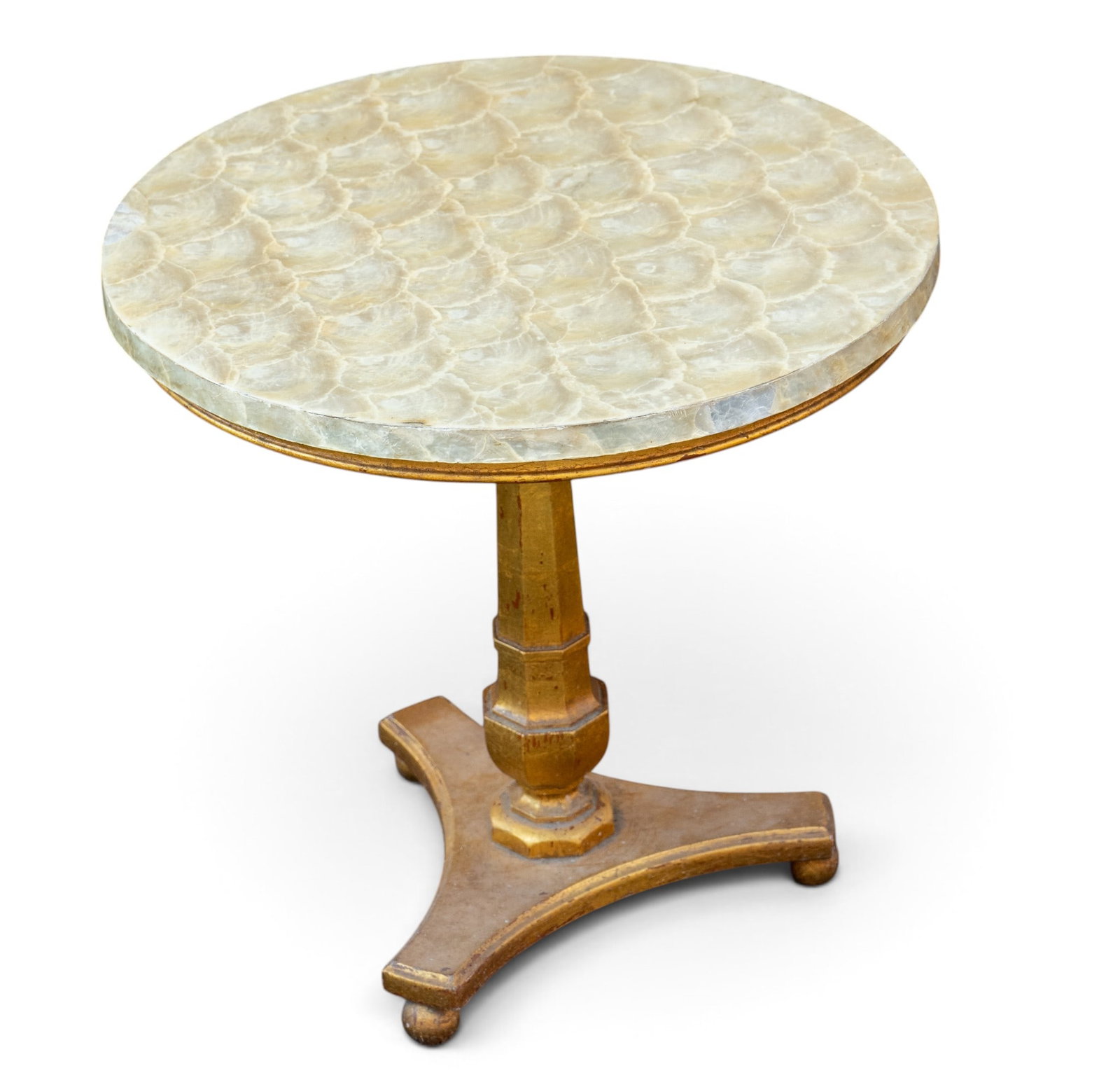 MOP & Gilded Round Occasional Table (1 of 6)