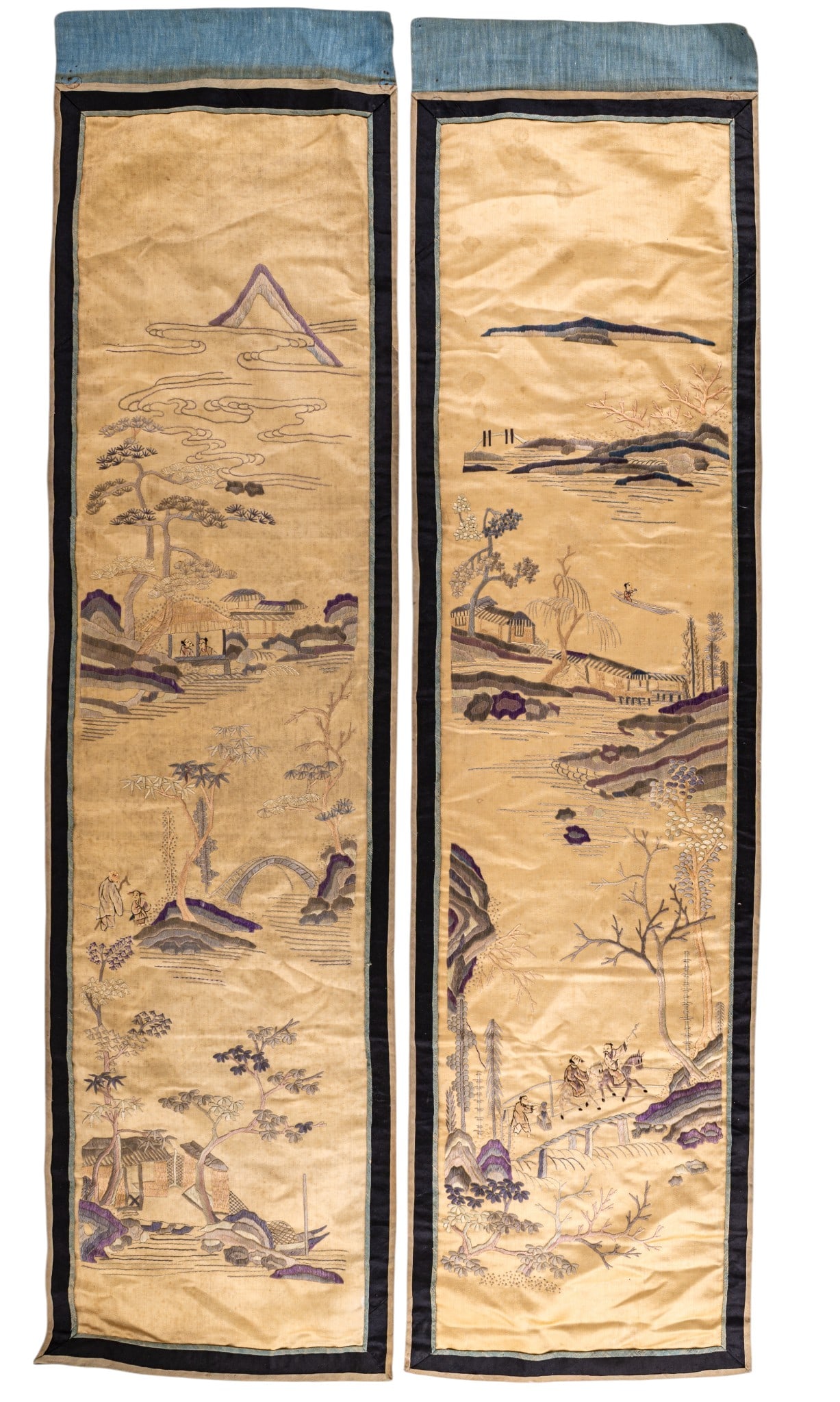 Antique Chinese Embroidered Silk Robe Panels (1 of 7)