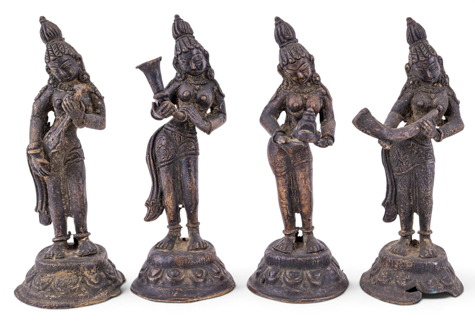 4 Bronze Hindu Deity Figures (1 of 8)