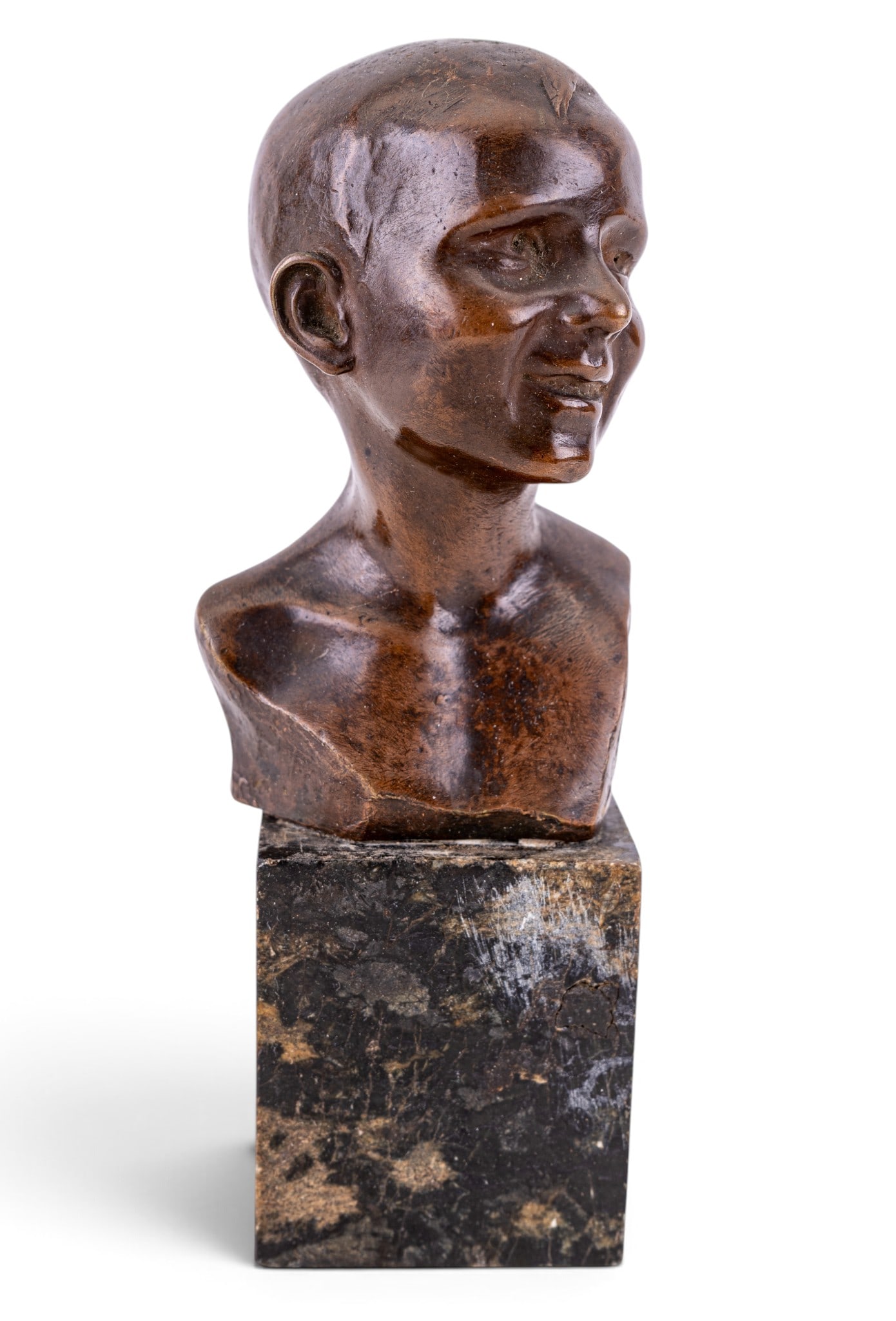 Signed Bronze Bust on Marble Base (1 of 8)