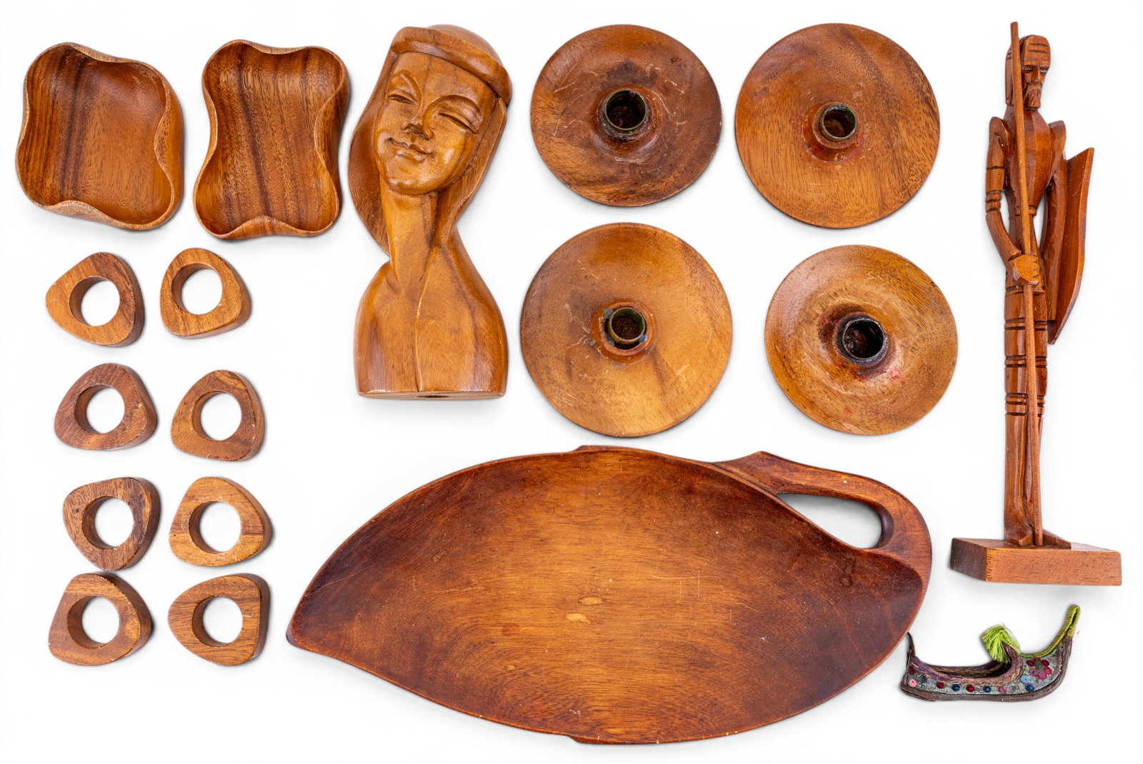 Carved Don Quixote, Teakwood Woman, Charcuterie (1 of 17)
