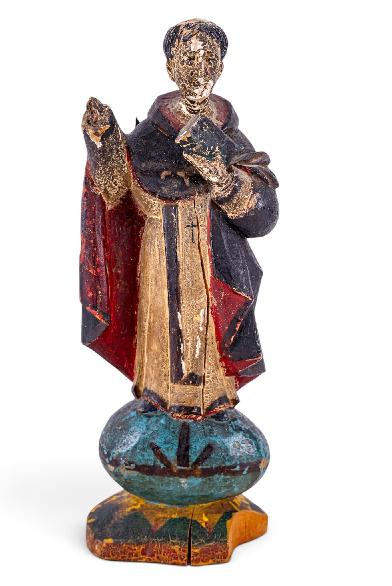18/19th C Carved Wood Santos Figurine (1 of 11)