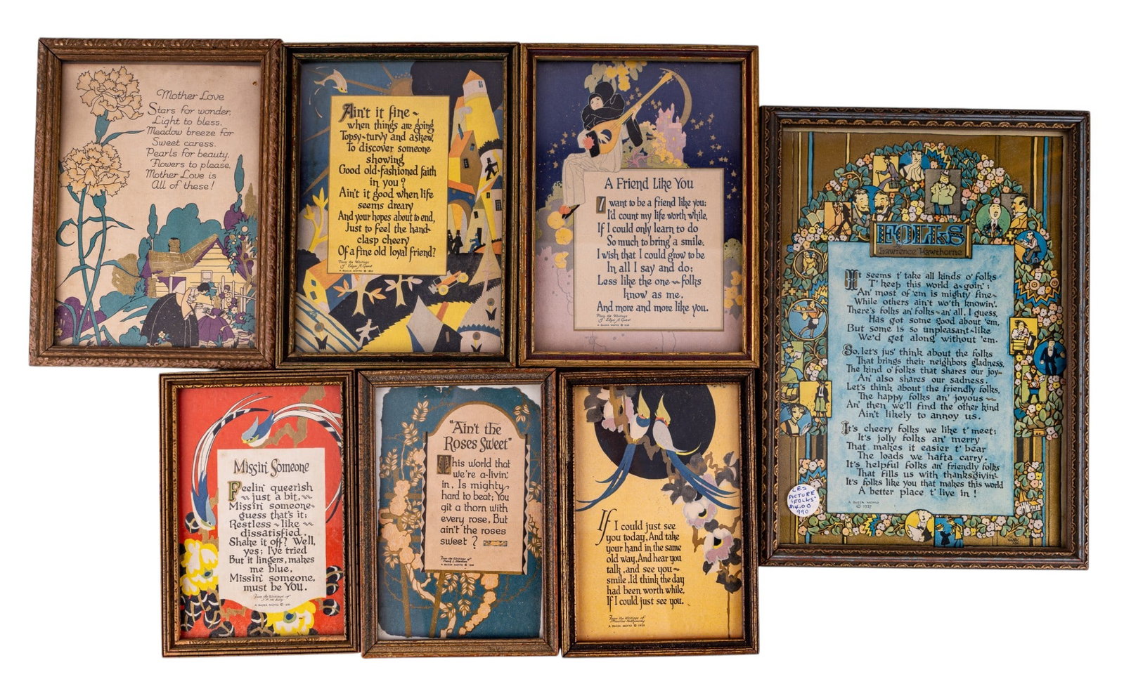 Buzza Motto Framed Prints c. 1920s (1 of 15)