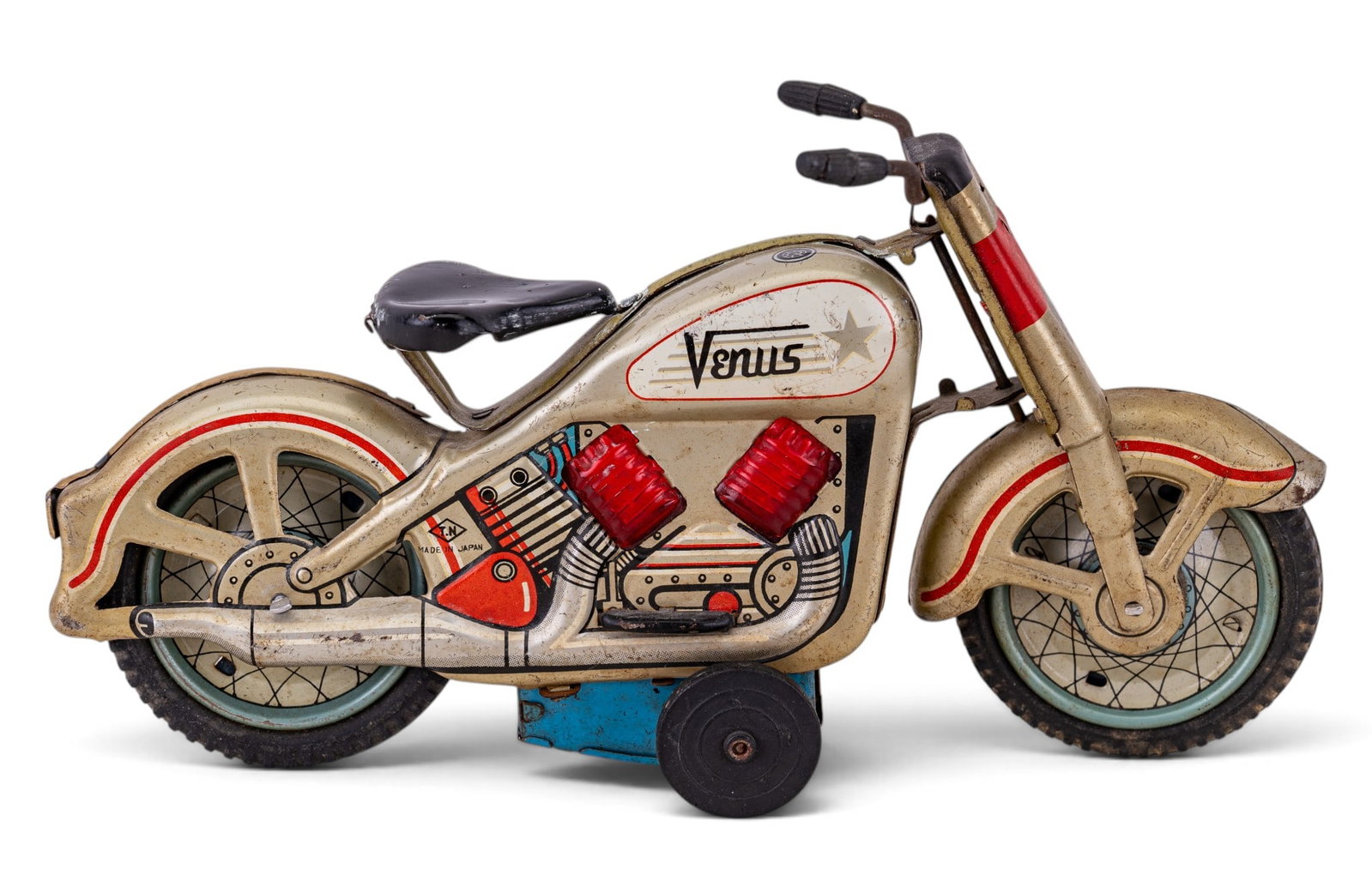 TN Nomura (Japan) 1960s Venus Tin Toy Motorcycle (1 of 11)