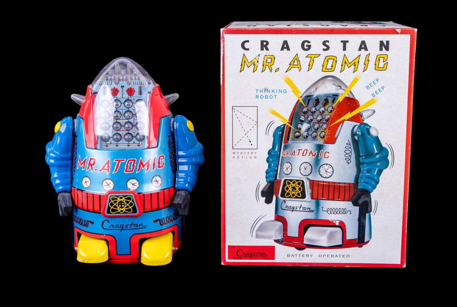 Vintage Cragstan Mr. Atomic Toy Robot w/ COA (1 of 15)