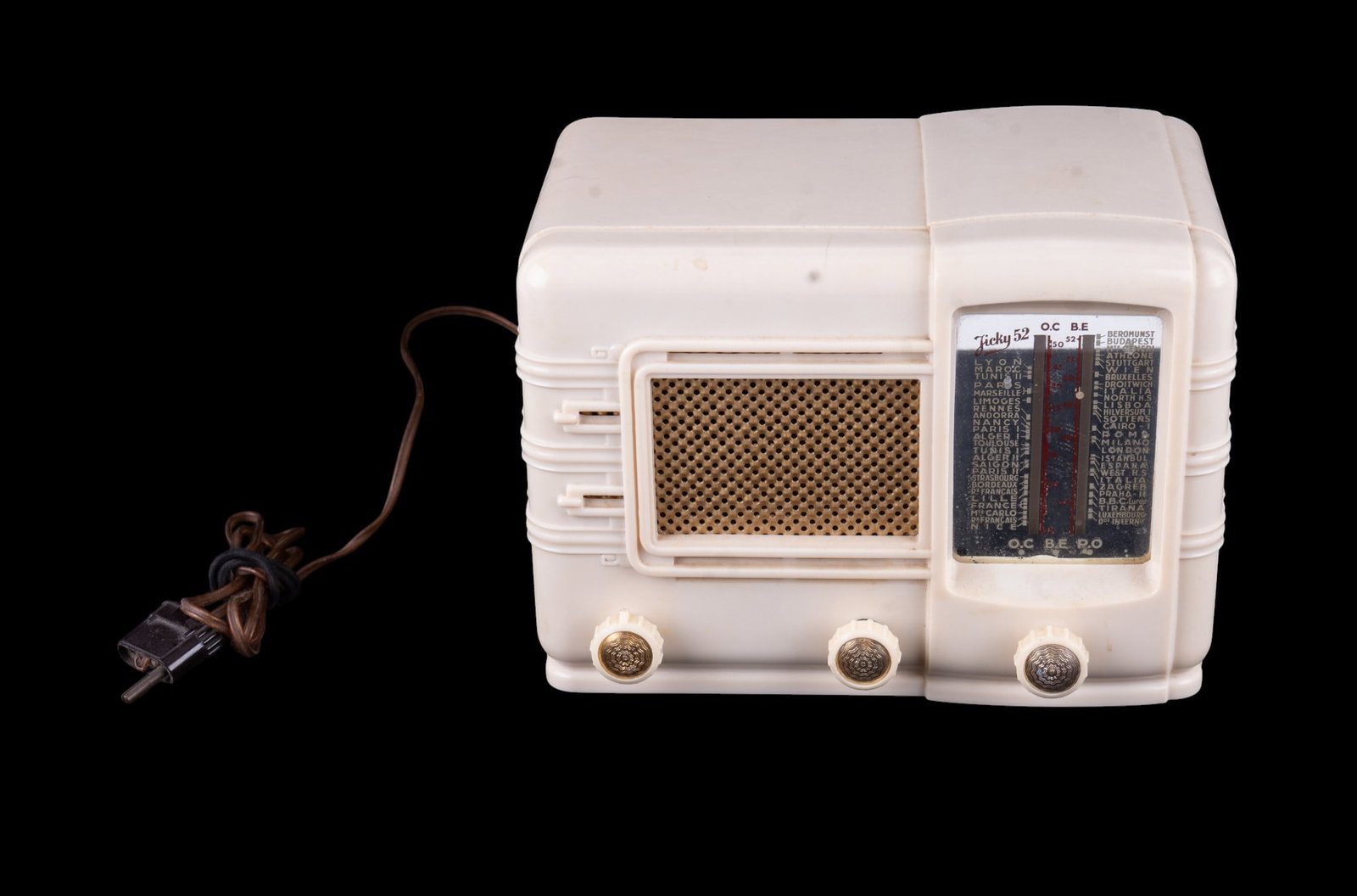 French Jickey Radio Model 52 w/ Vaccum Tubes (1 of 7)