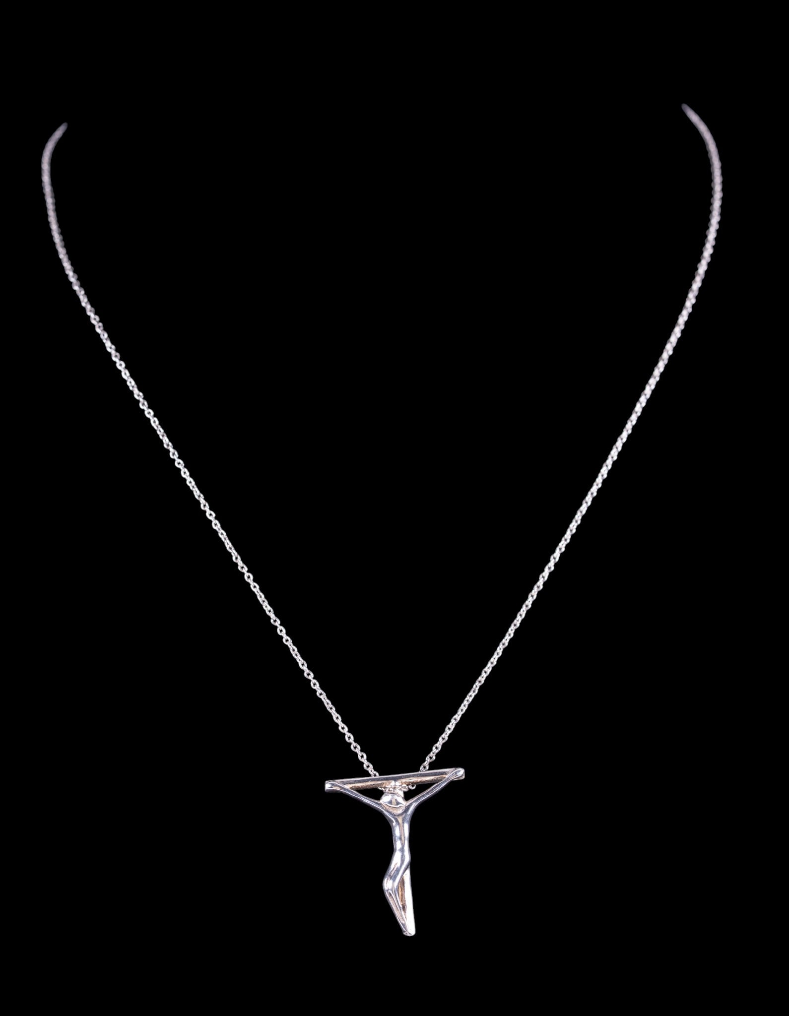 Tiffany & Co. Necklace: Tiffany & Co., Elsa Perretti cross necklace in sterling silver.