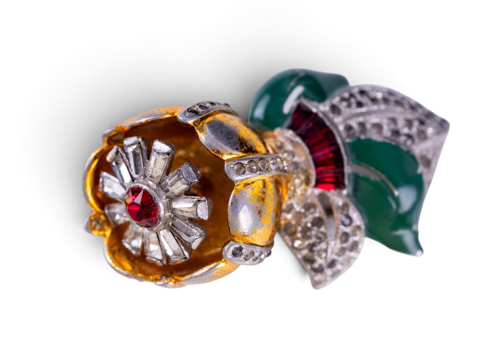 Vintage Trifari Rhinestone Enamel Shoe Clip (1 of 11)