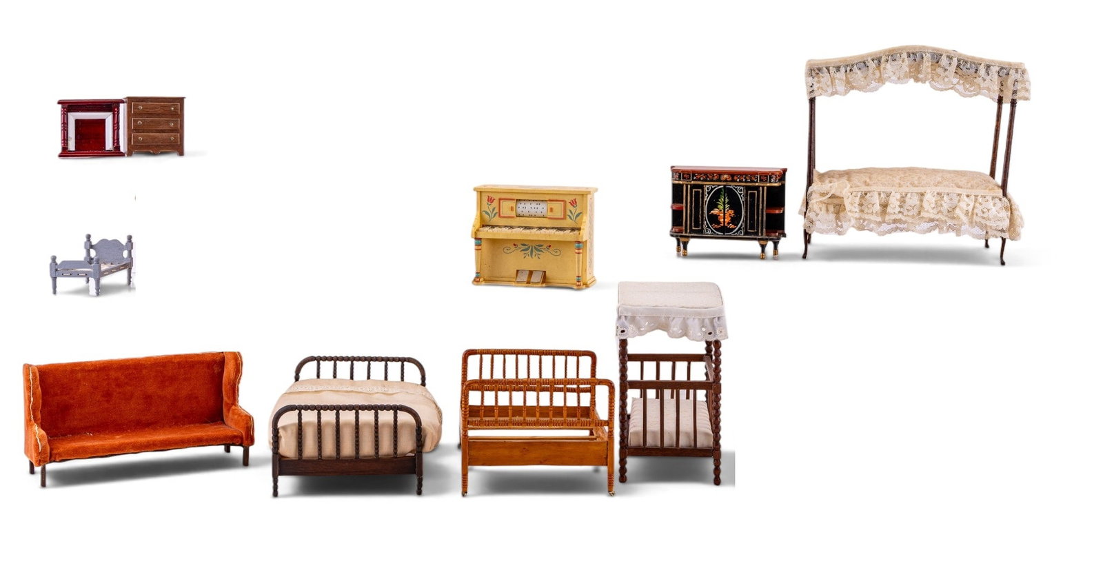 Dollhouse Miniatures / Canopy and Other Beds (1 of 8)