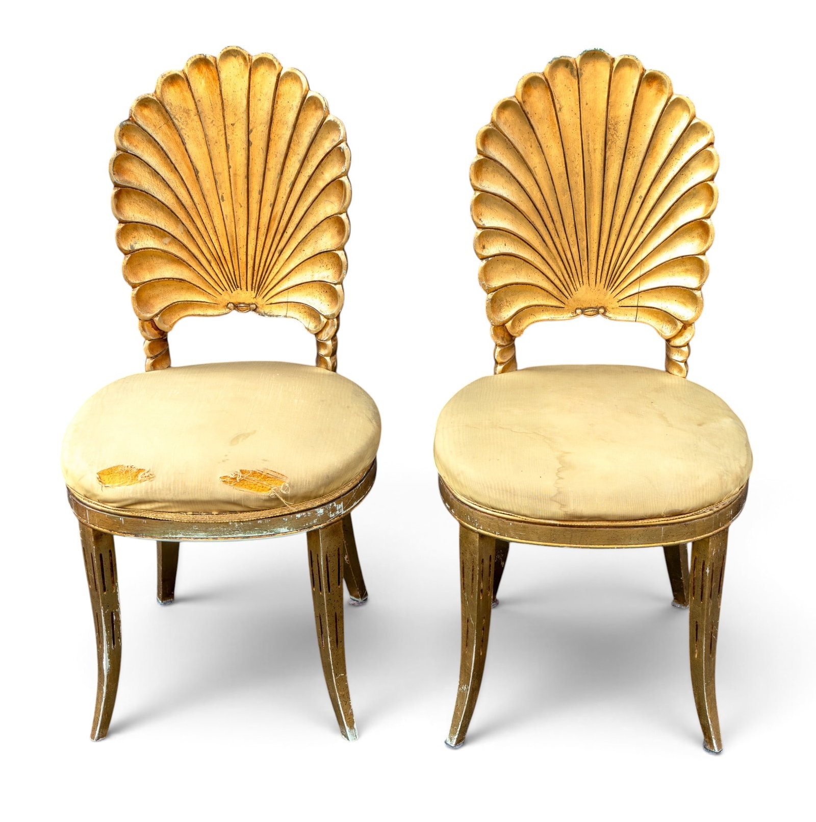 Pair of Italian Grotto Shell-Back Chairs (1 of 5)