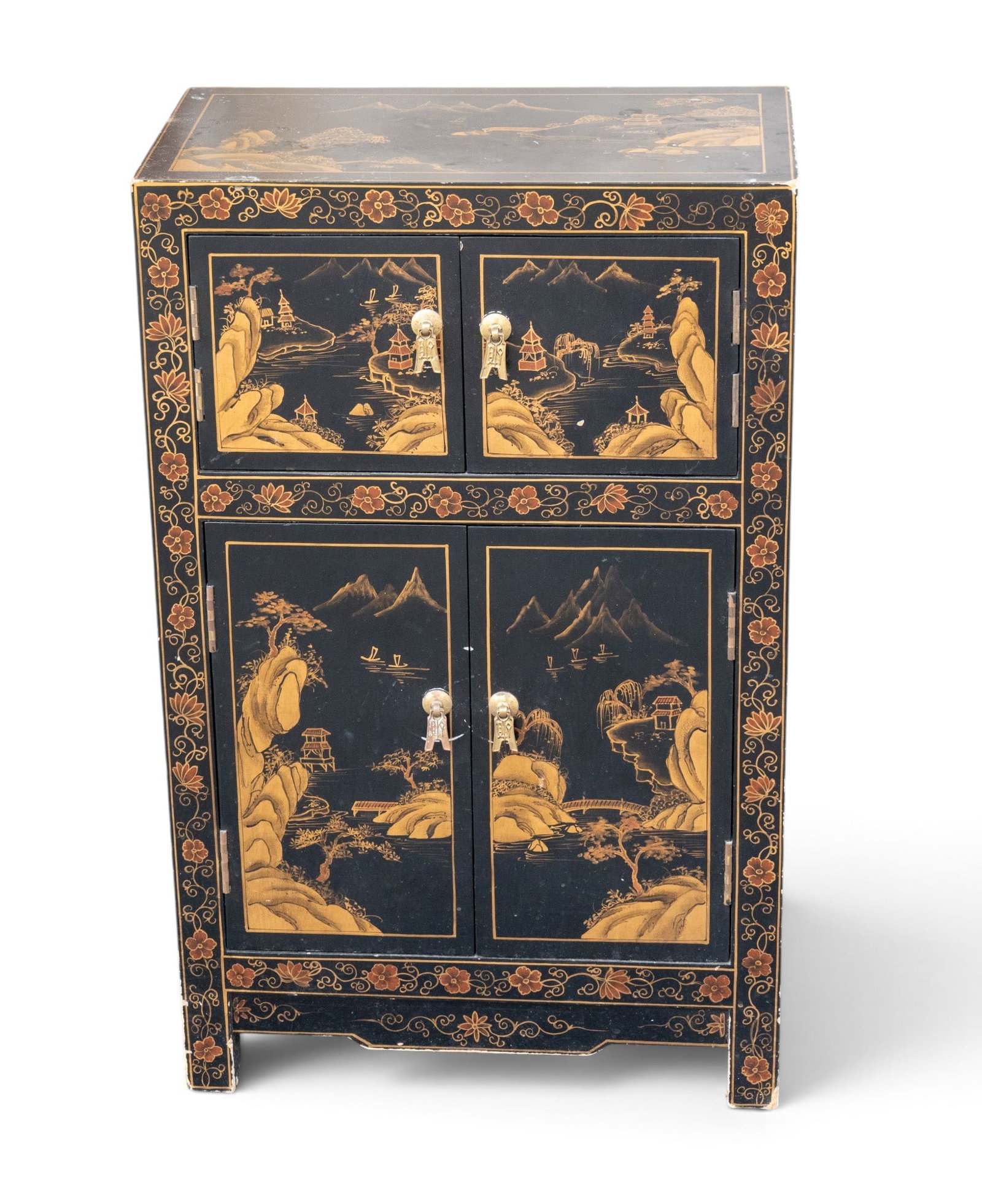 Vintage Asian Lacquered Cabinet (1 of 11)