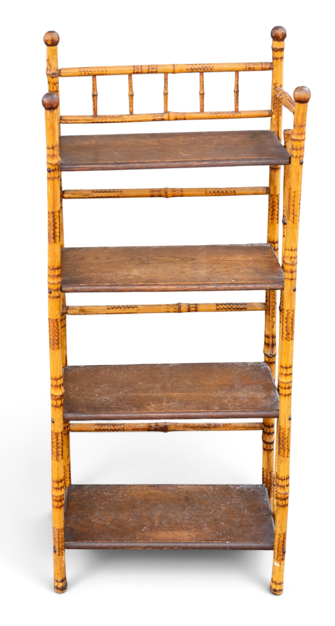 Victorian Bamboo 4-Tier Shelving Unit (1 of 6)