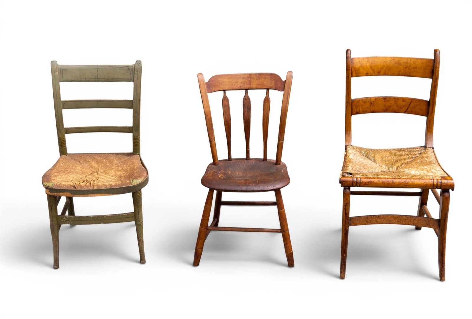 Victorian Birds Eye Maple Rush Seat Chair, 2 Other (1 of 6)