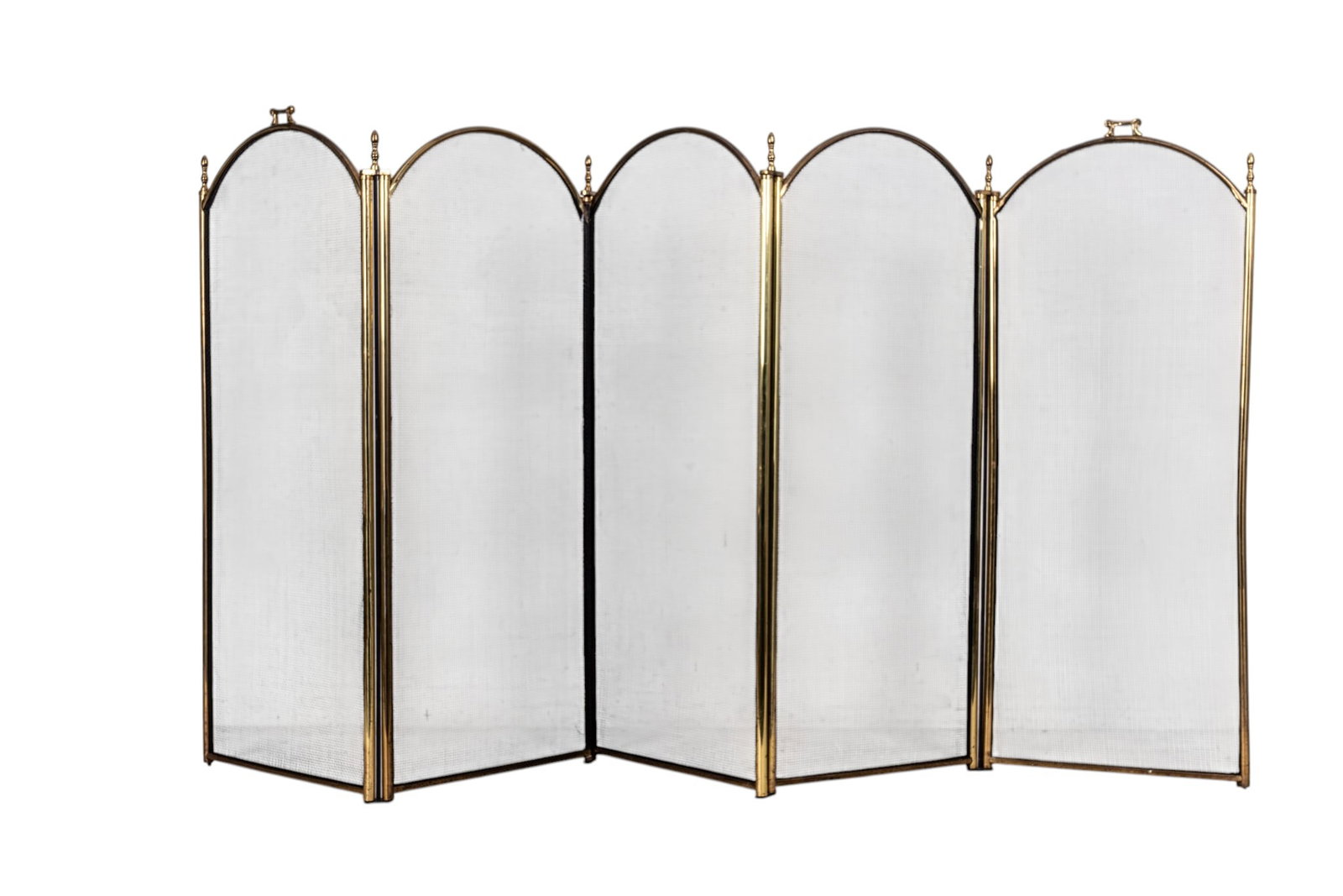 Vintage Brass and Mesh Fireplace Screen (1 of 6)