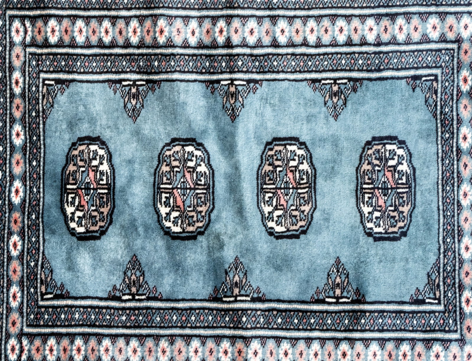 Bohkara Wool Throw Mat: Bohkara wool throw mat. Measures approx. 2' x 3'1".