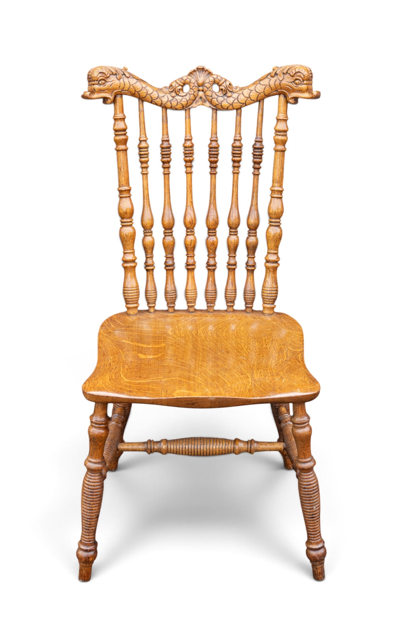 Golden Oak Dolphin Side Chair (1 of 7)