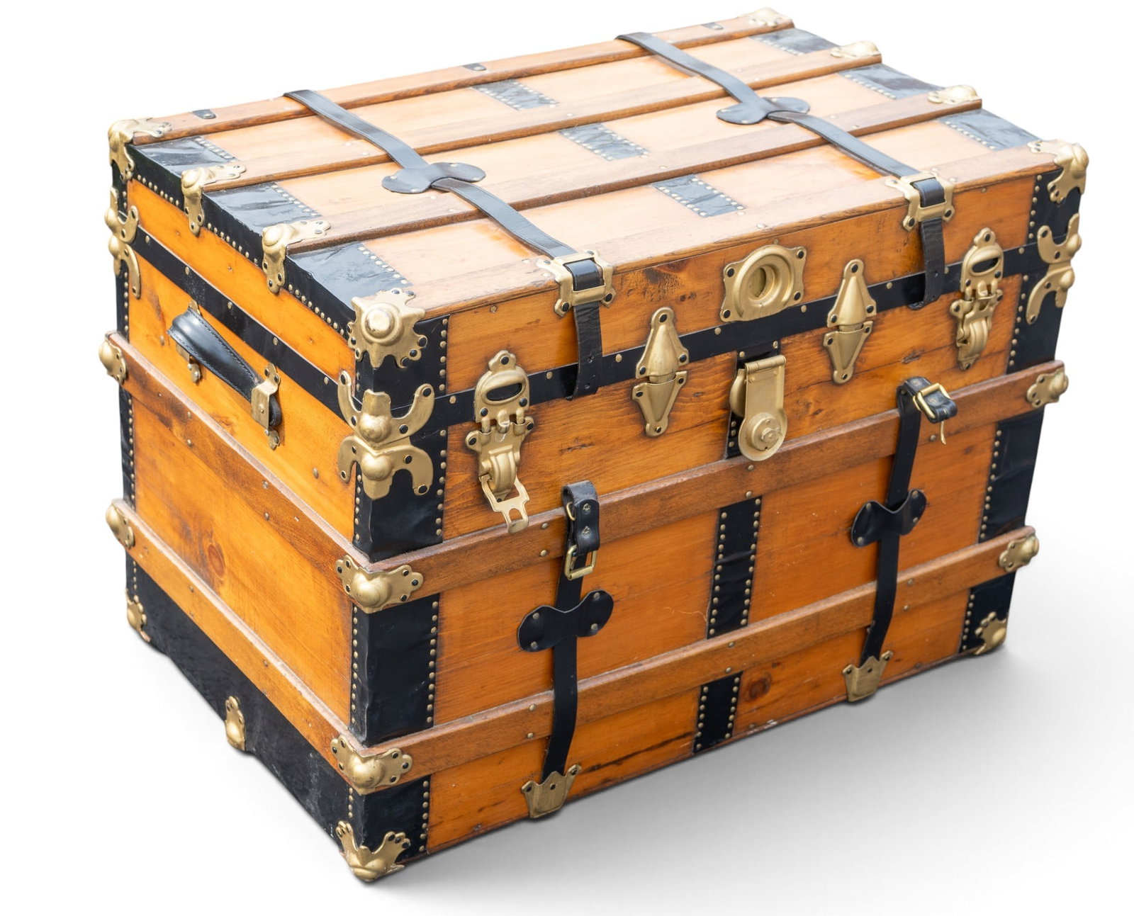 Refinished Wooden Steamer Trunk (1 of 6)