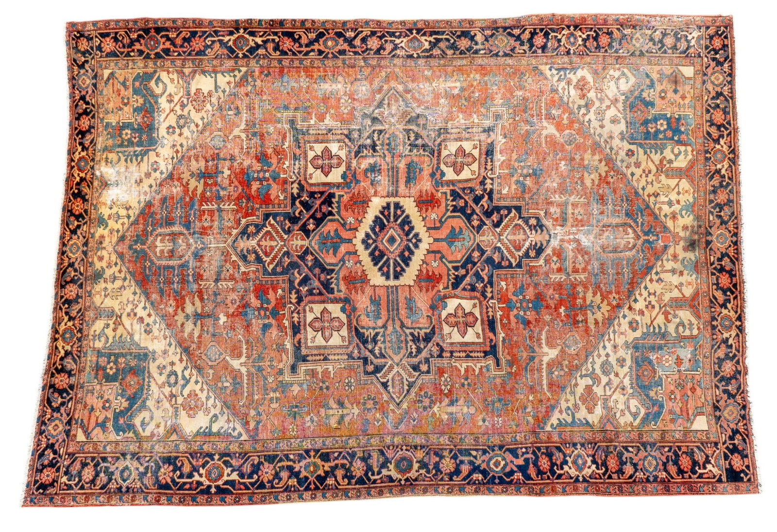 Antique Persian Hand-Knotted Heriz Area Rug (1 of 14)