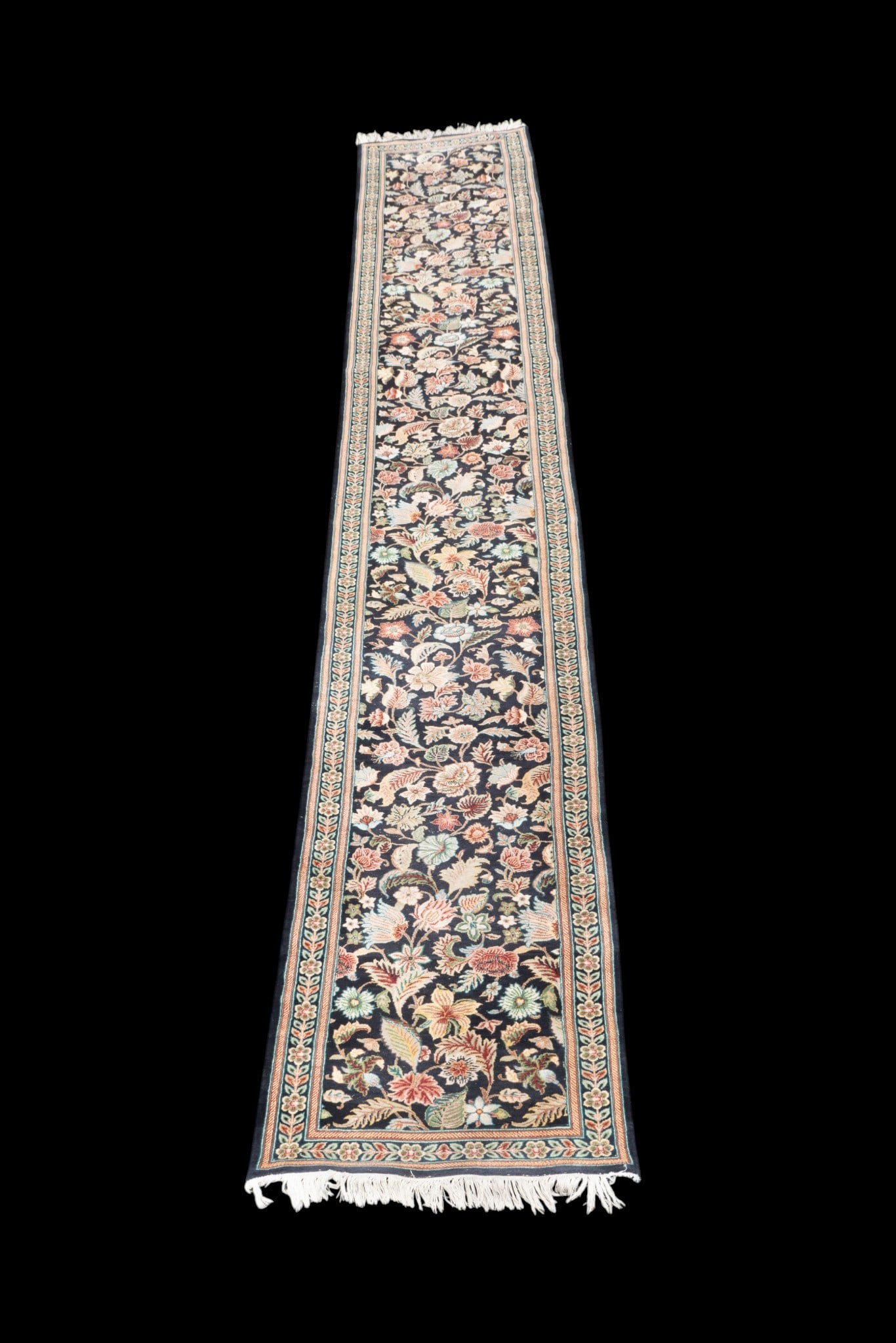 Hand-Knotted Wool Persian Runner ~18.5' (1 of 12)