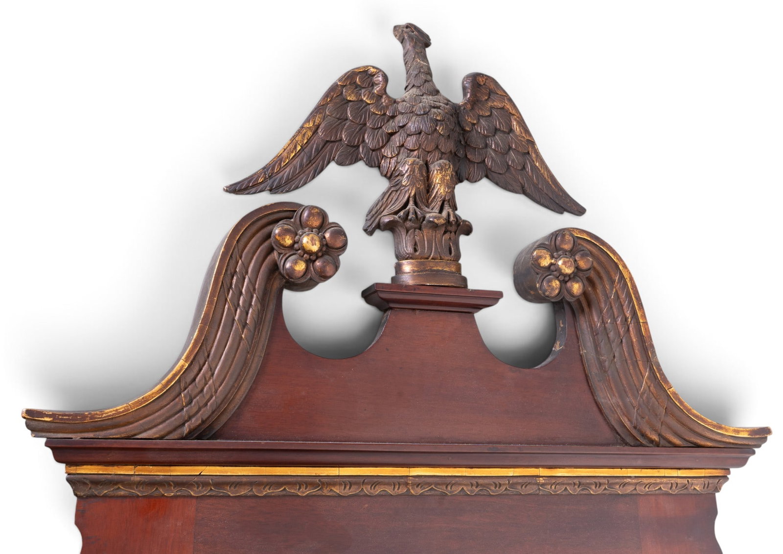 Large Scale Chippendale Style Mirror w/ Eagle - 2