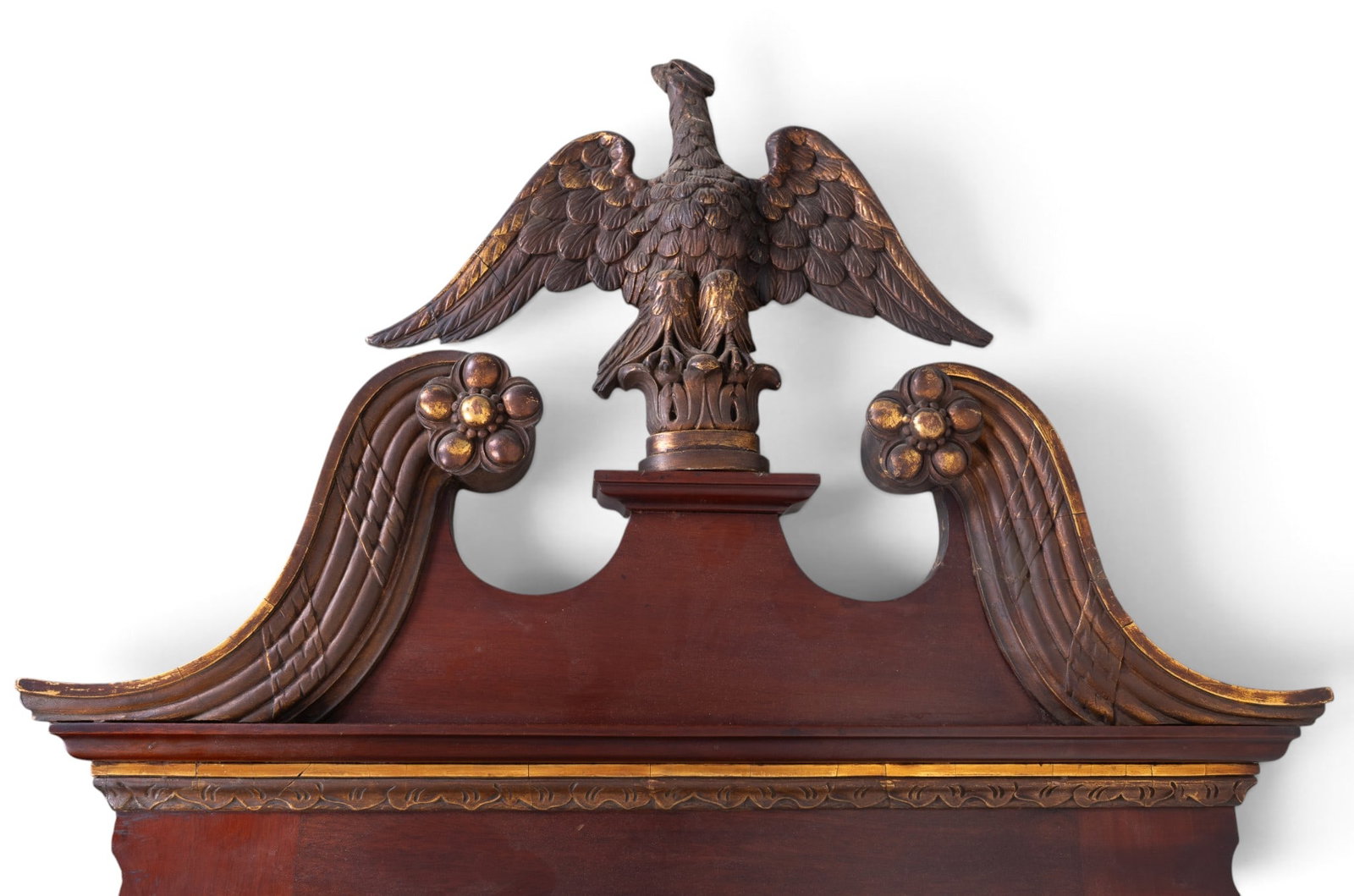 Large Scale Chippendale Style Mirror w/ Eagle - 7