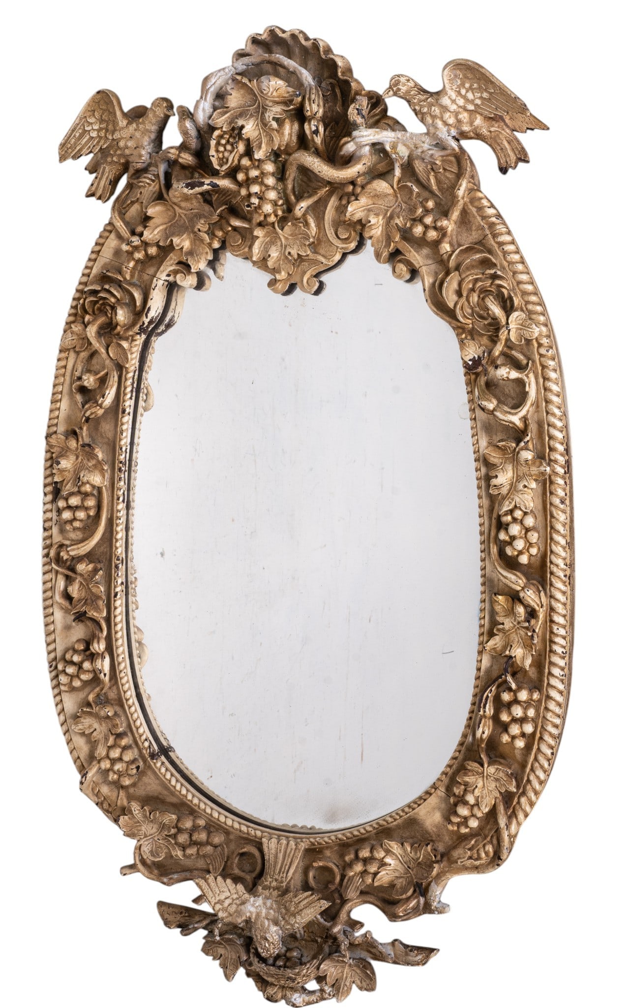 Carved Wood & Gesso Baroque Ornate Mirror (1 of 11)