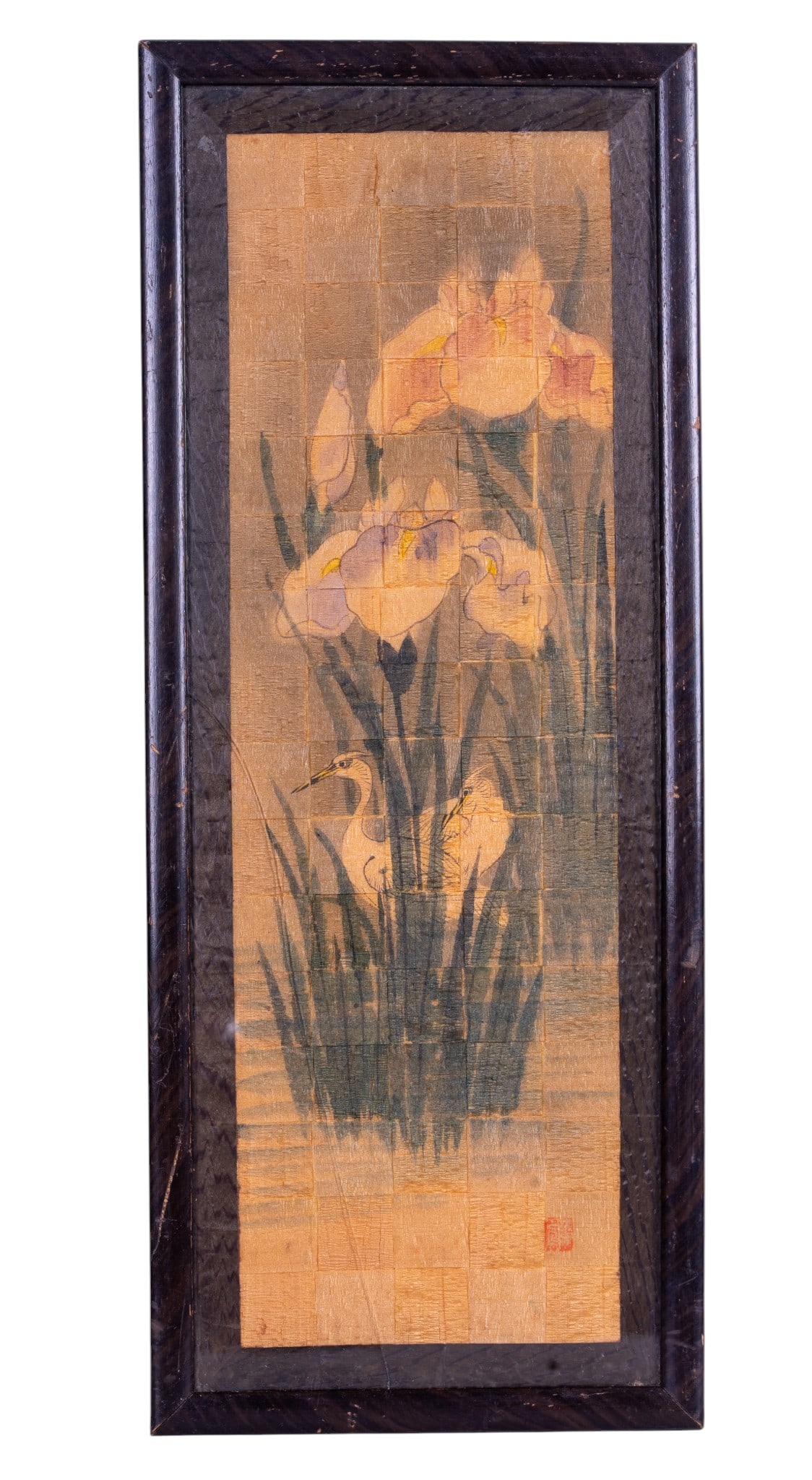 Chinese Watercolor on Shaved Wood (1 of 4)
