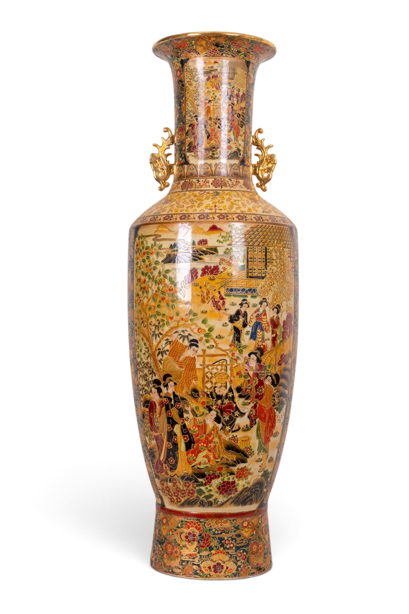 Japanese Porcelain Royal Satsuma Palace Vase (1 of 13)