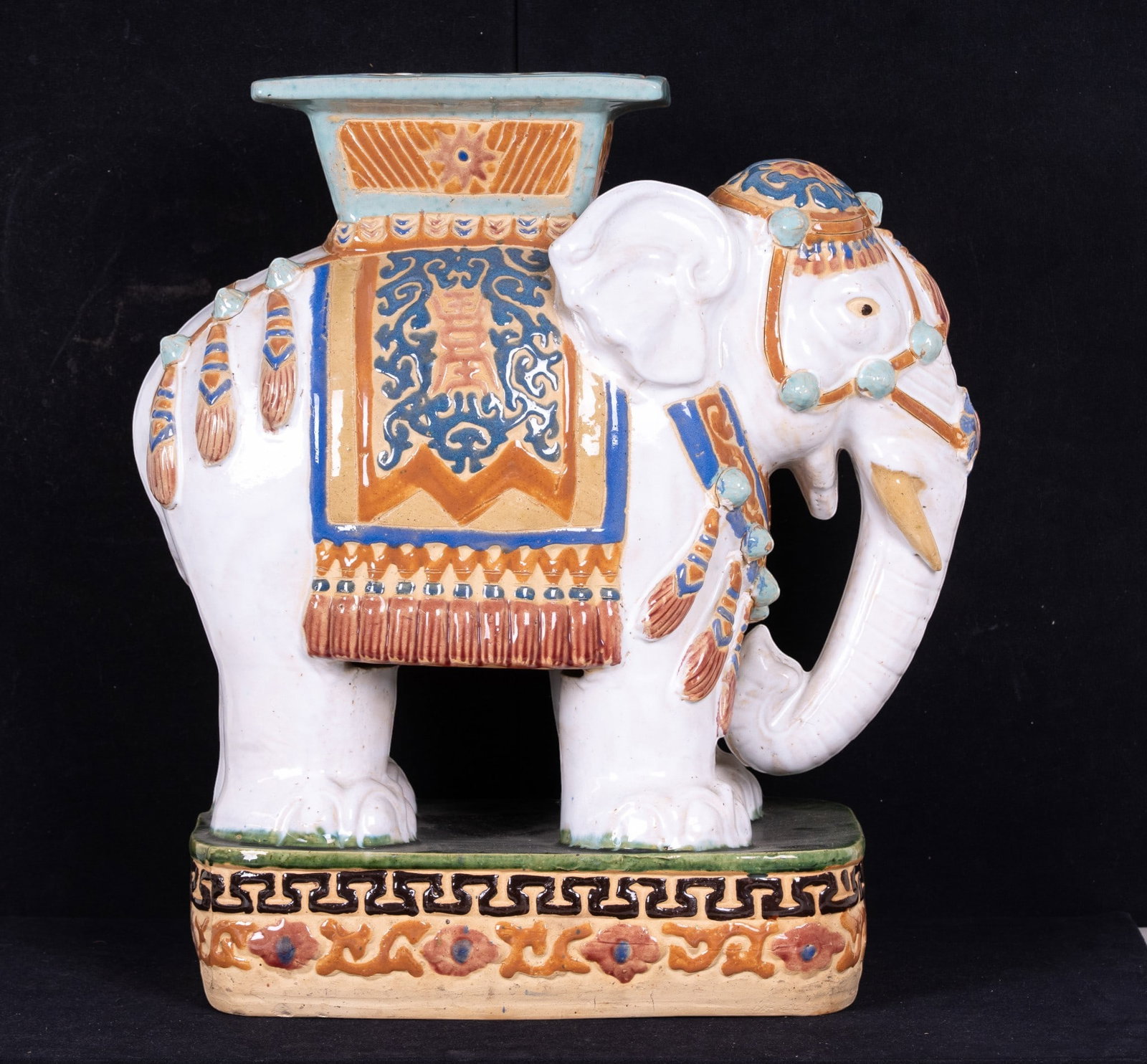 Chinese Porcelain Elephant Garden Seat (1 of 9)