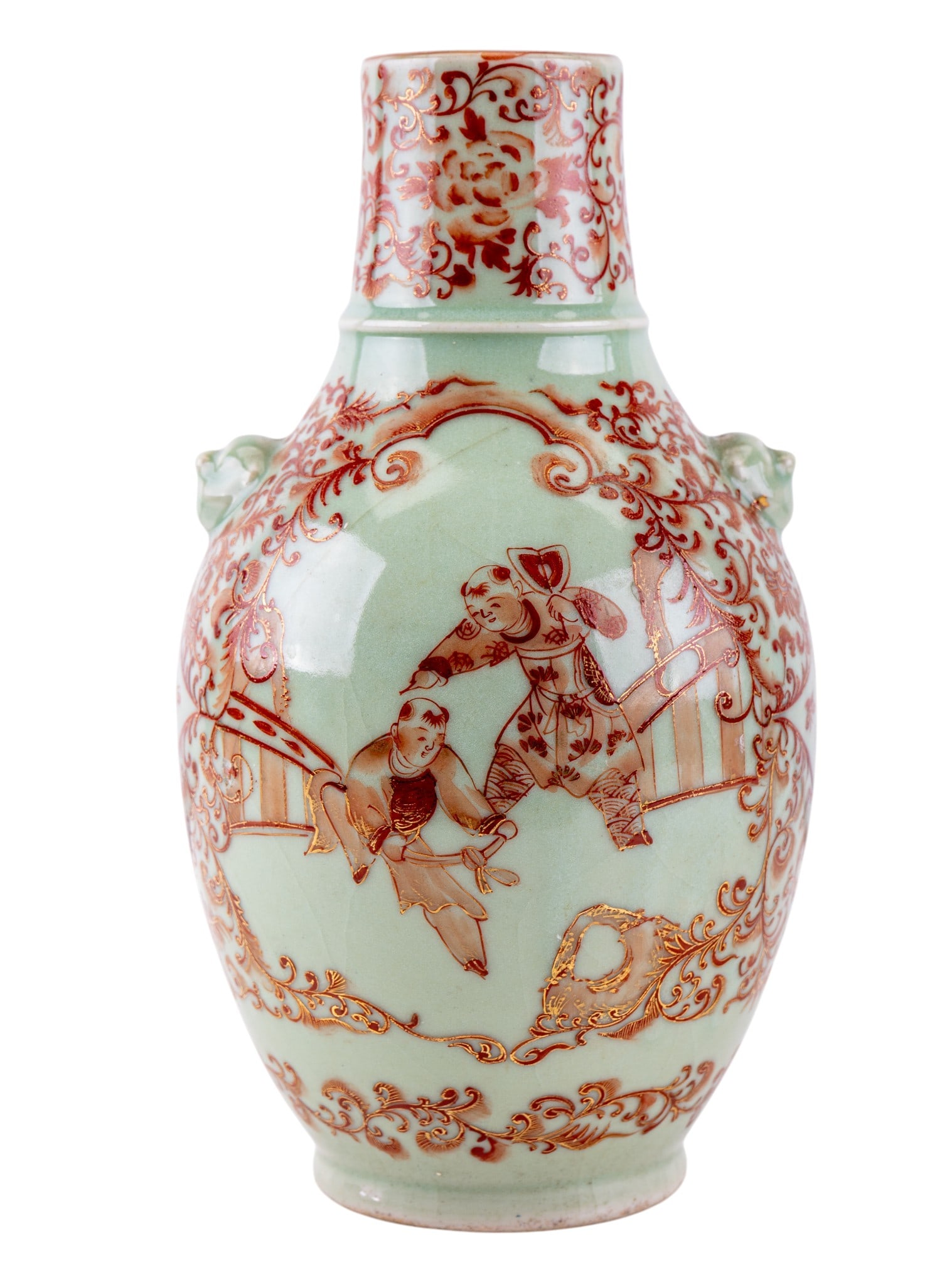 Antique AA Vantine & Co Porcelain Vase w/ OG Label (1 of 7)