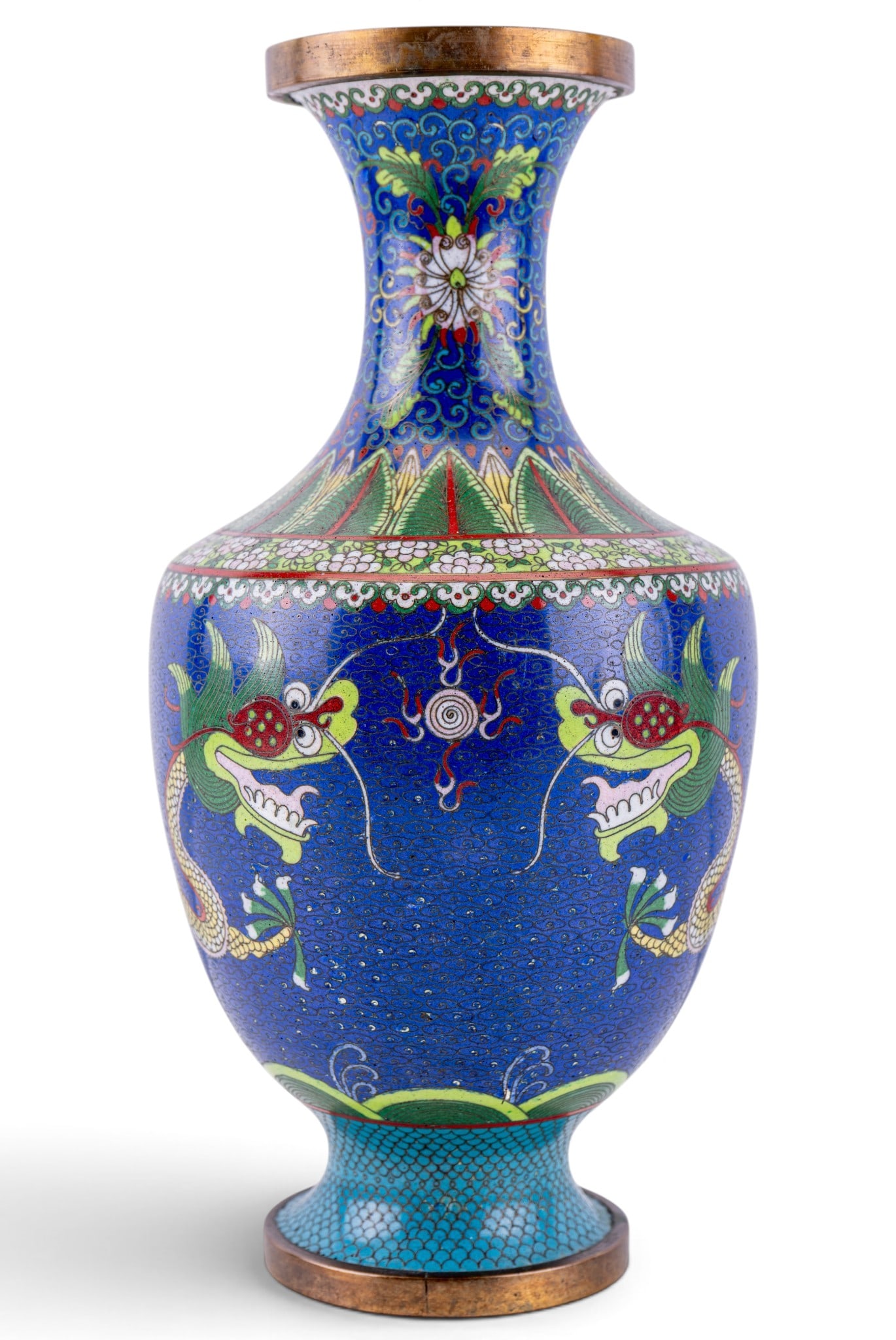 Vintage Chinese Cloisonne Dragon Vase (1 of 8)