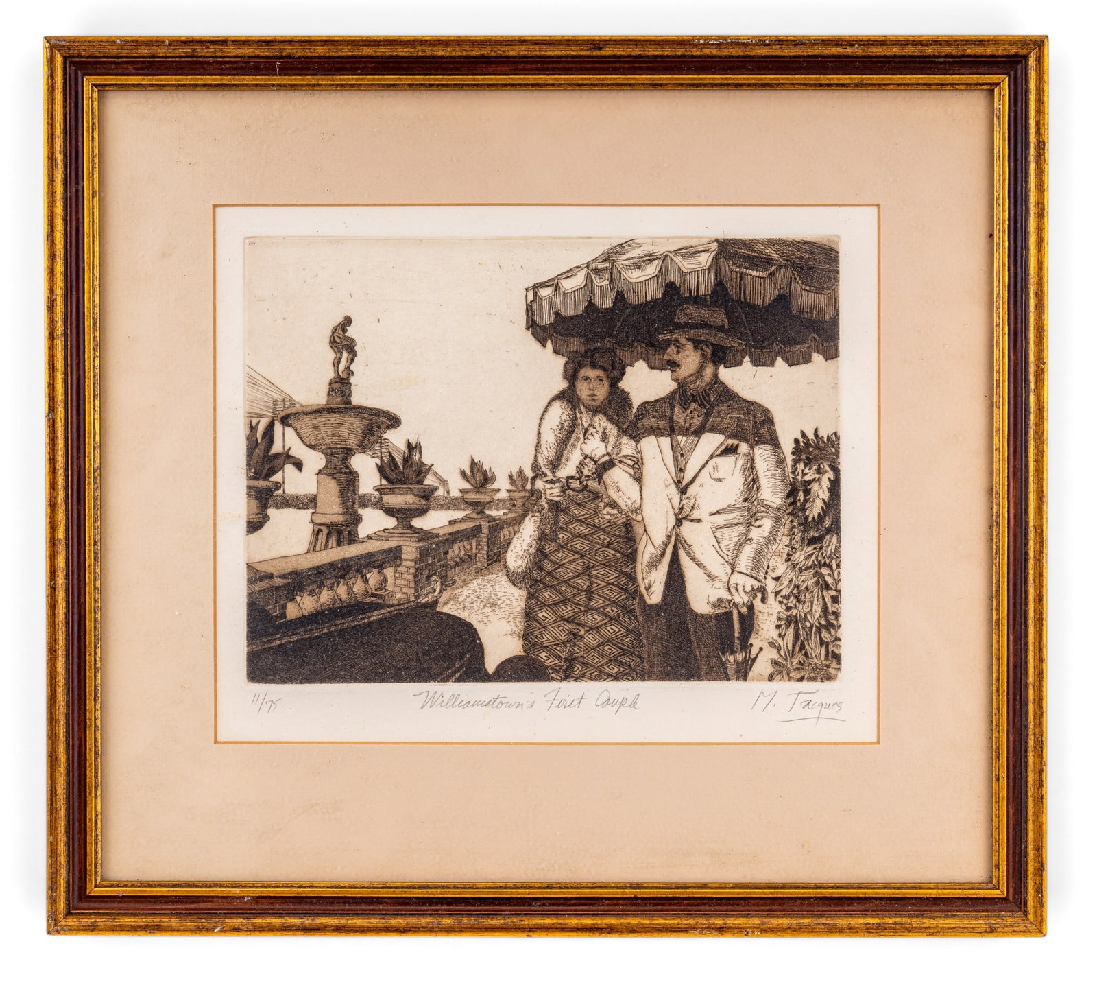 Signed M. Jacques "Williamstown's First Couple" (1 of 6)