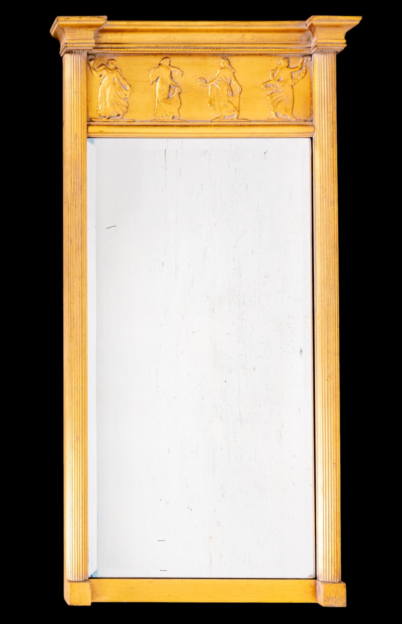Neoclassical Carved Giltwood Figural Pier Mirror (1 of 8)
