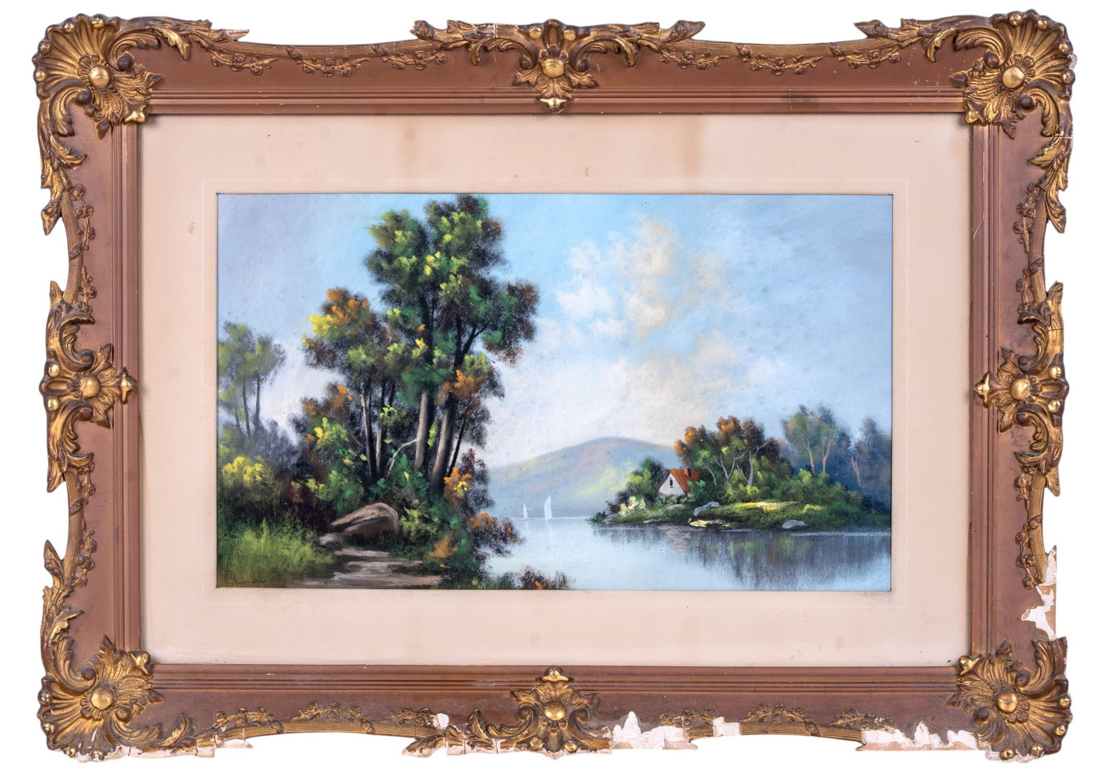 Pastel Landscape by W. H. Chandler (Am 1854-1928) (1 of 5)
