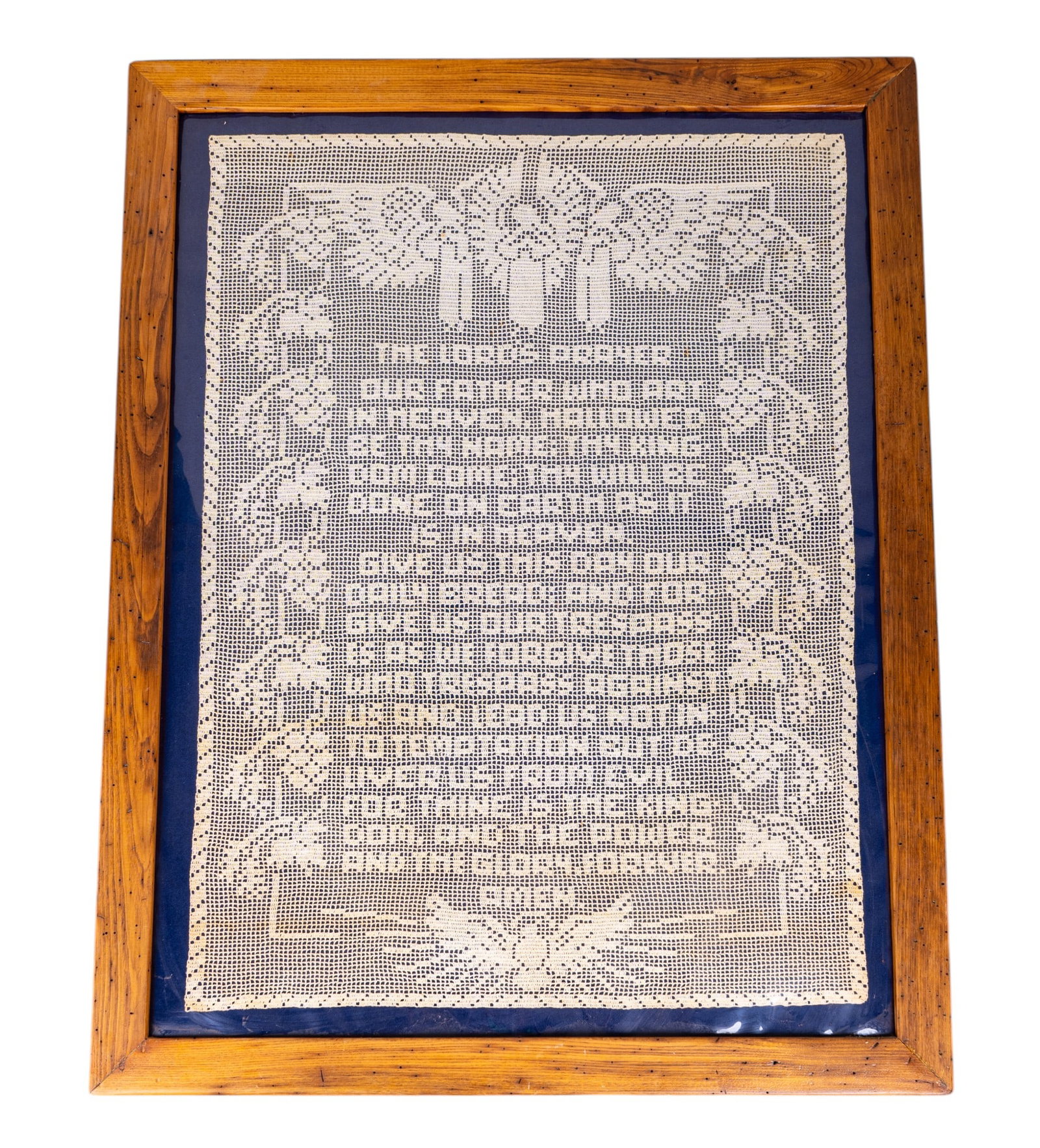 Early Large Framed Crochet Doily (1 of 5)