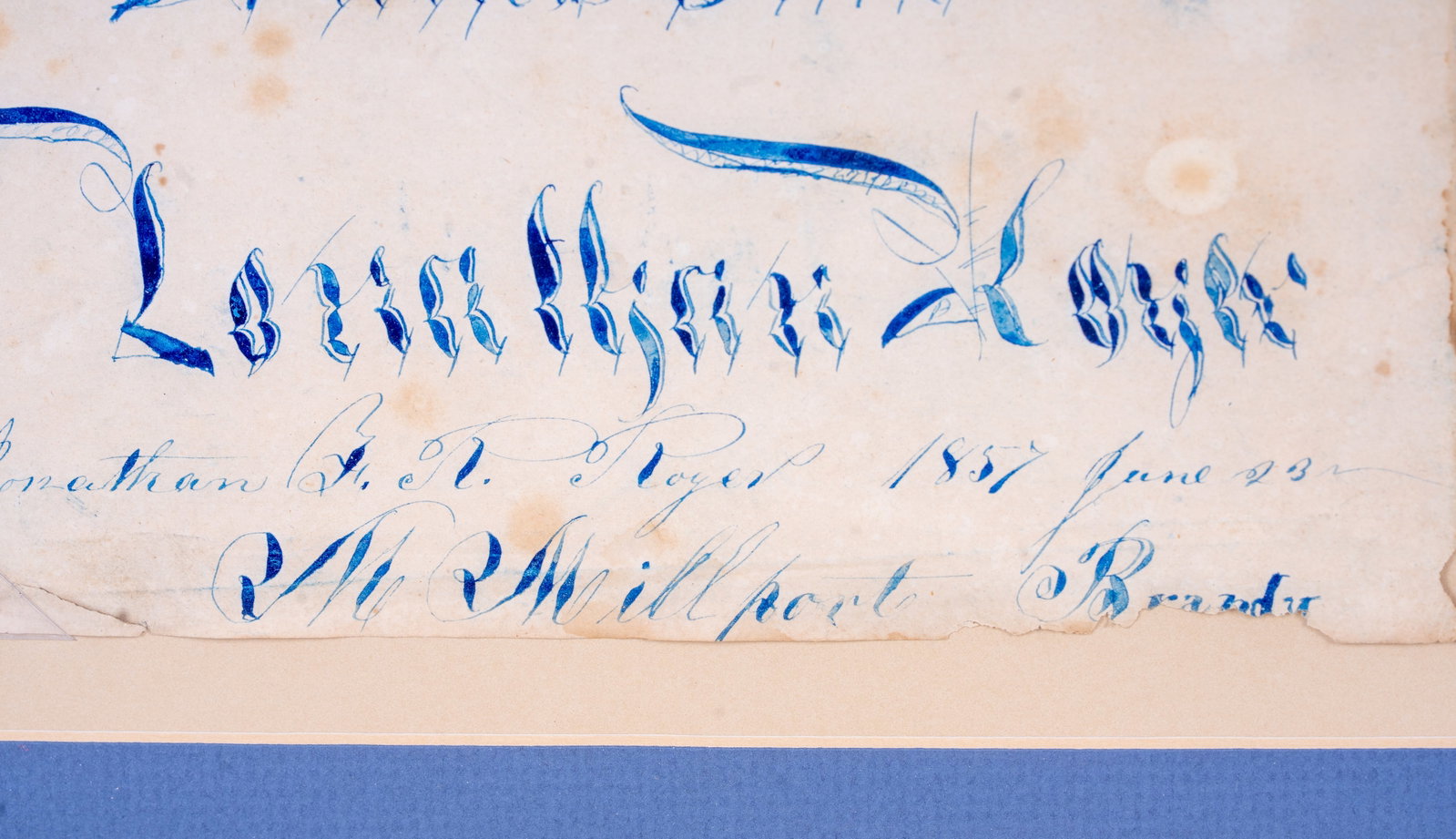 19th C Calligraphy Sampler - 3