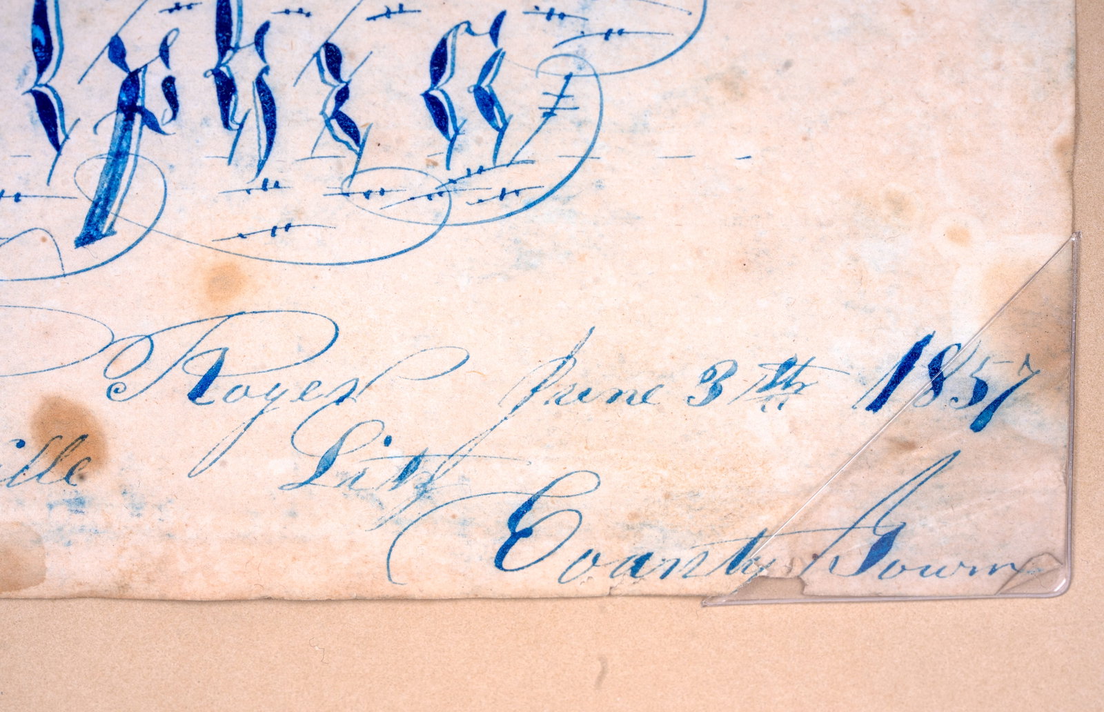 19th C Calligraphy Sampler - 6
