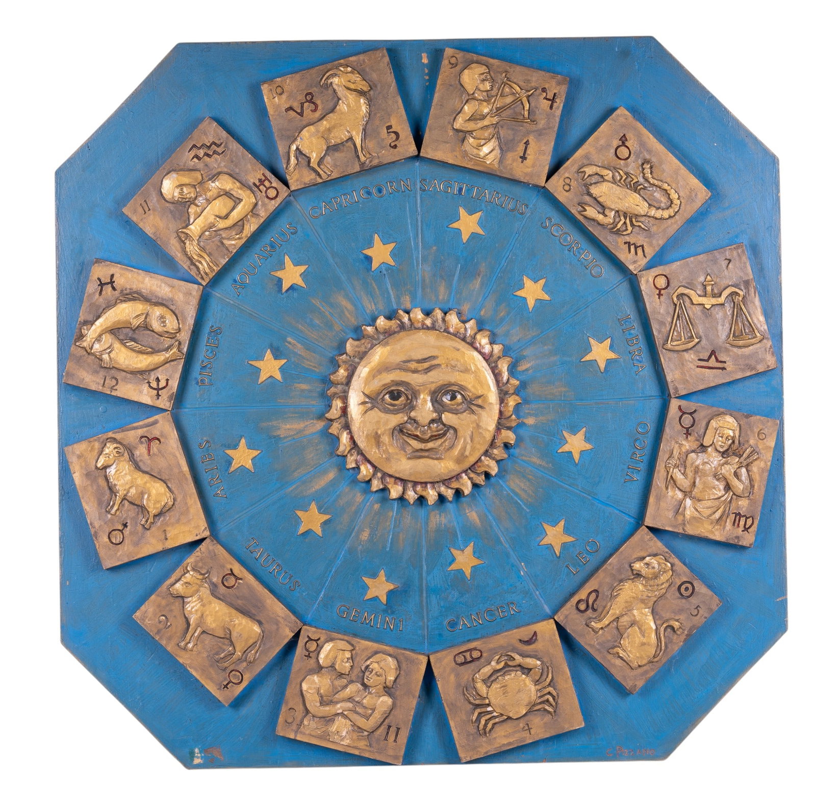 Mid Century Charles Pizzano Outsider Wall Art (1 of 8)