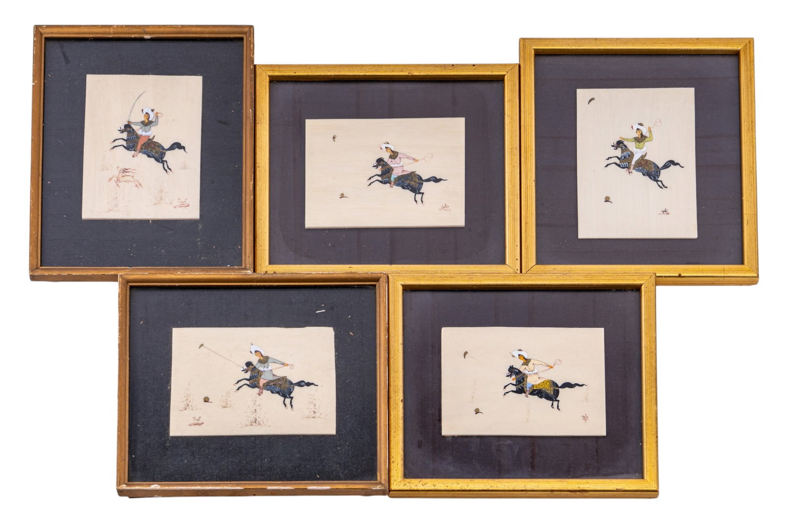 19th Hand Painted Persian Framed Panels (5) (1 of 20)