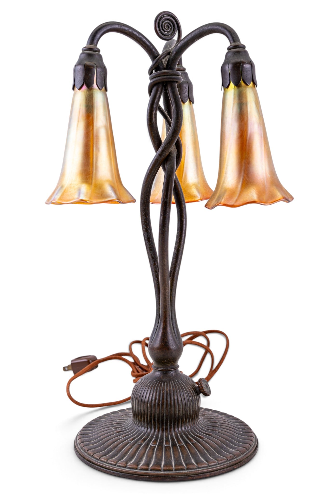 Tiffany Studios L.C. T. Favrile Lily Table Lamp - 2