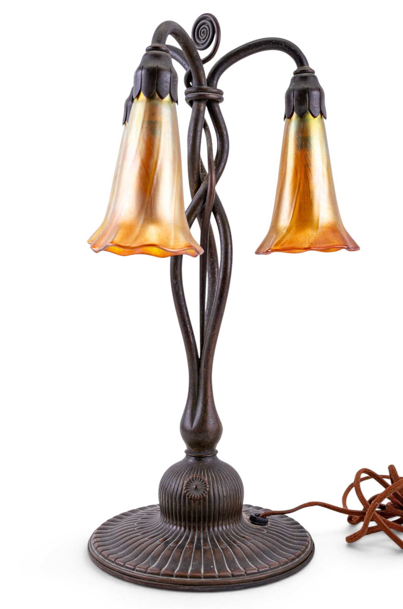 Tiffany Studios L.C. T. Favrile Lily Table Lamp - 3