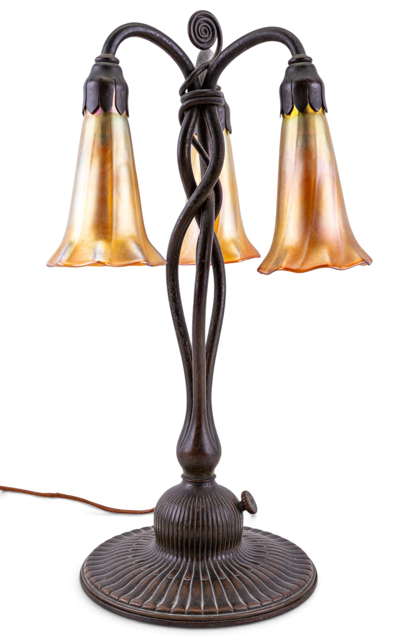 Tiffany Studios L.C. T. Favrile Lily Table Lamp - 5