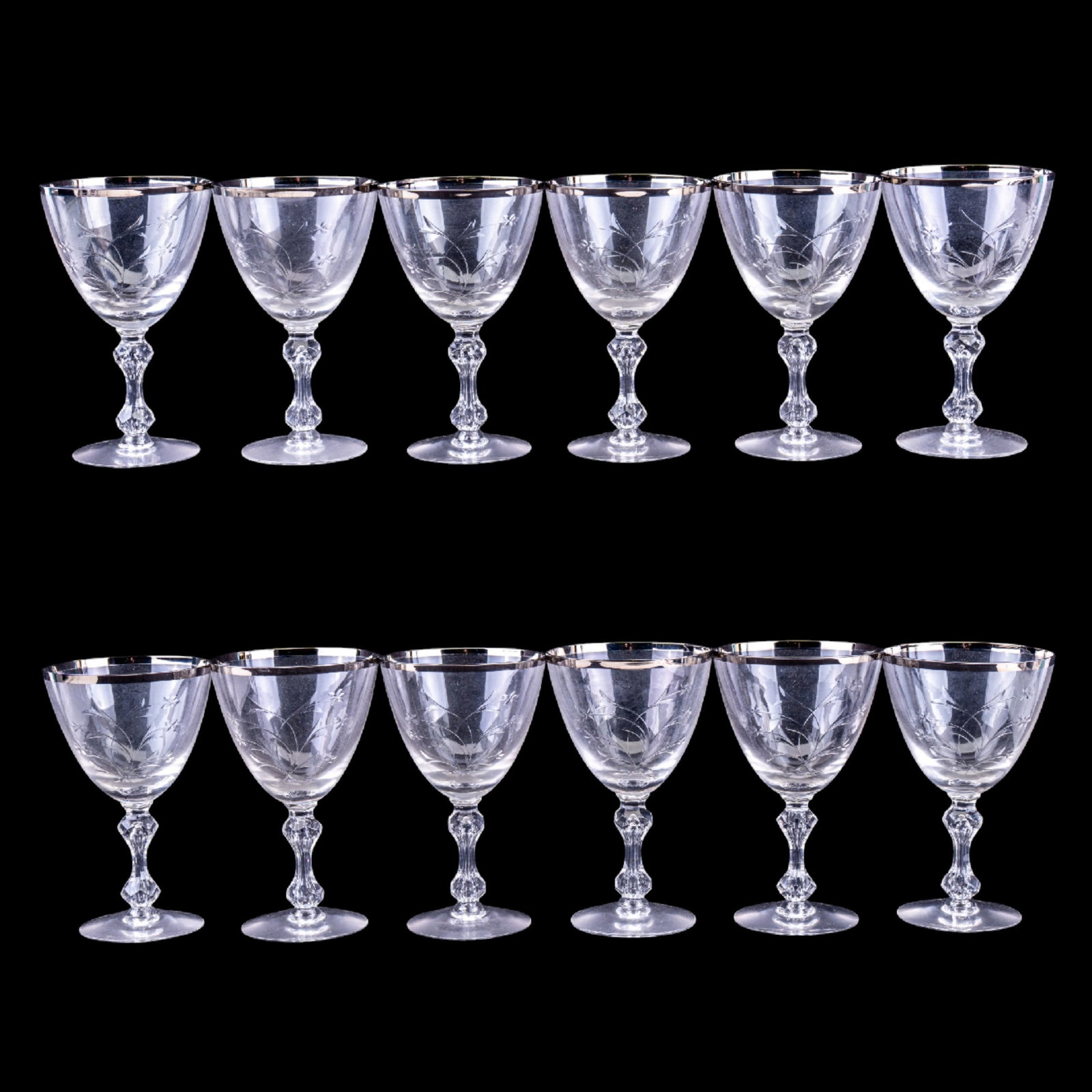 Tiffin-Franciscan Princess Margaret Wine Goblets (1 of 6)