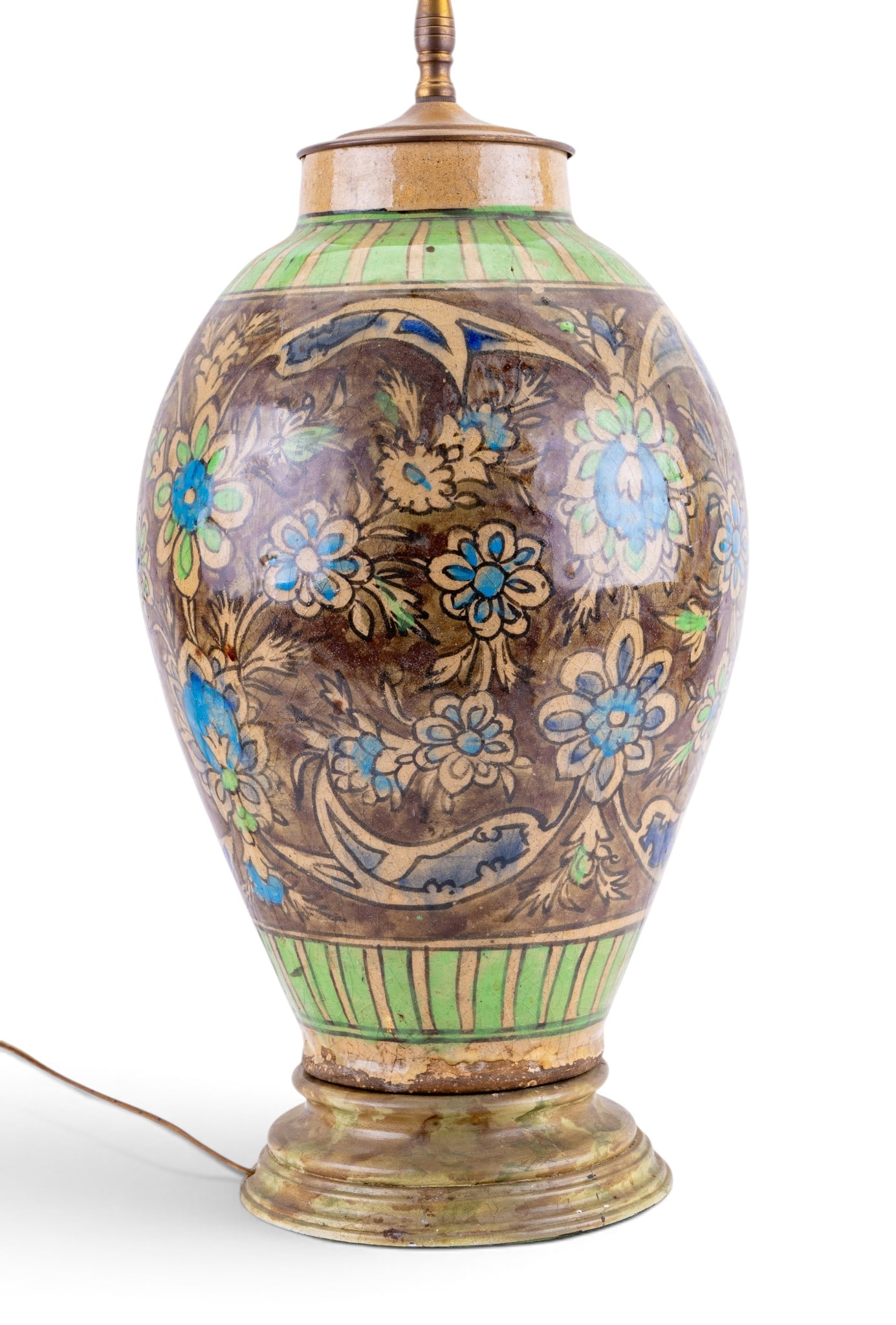Early Earthenware Vase Table Lamp - 2
