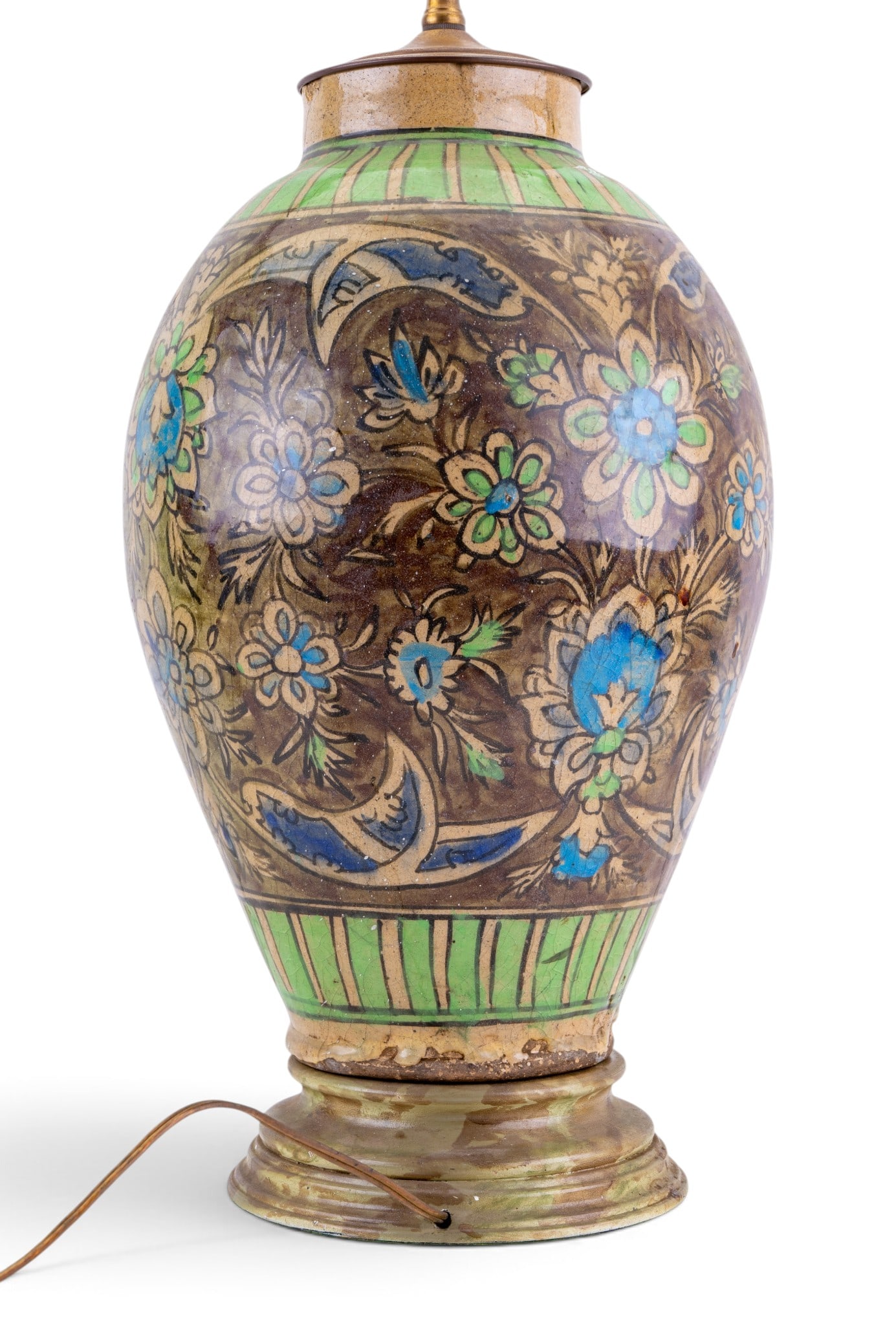 Early Earthenware Vase Table Lamp - 3