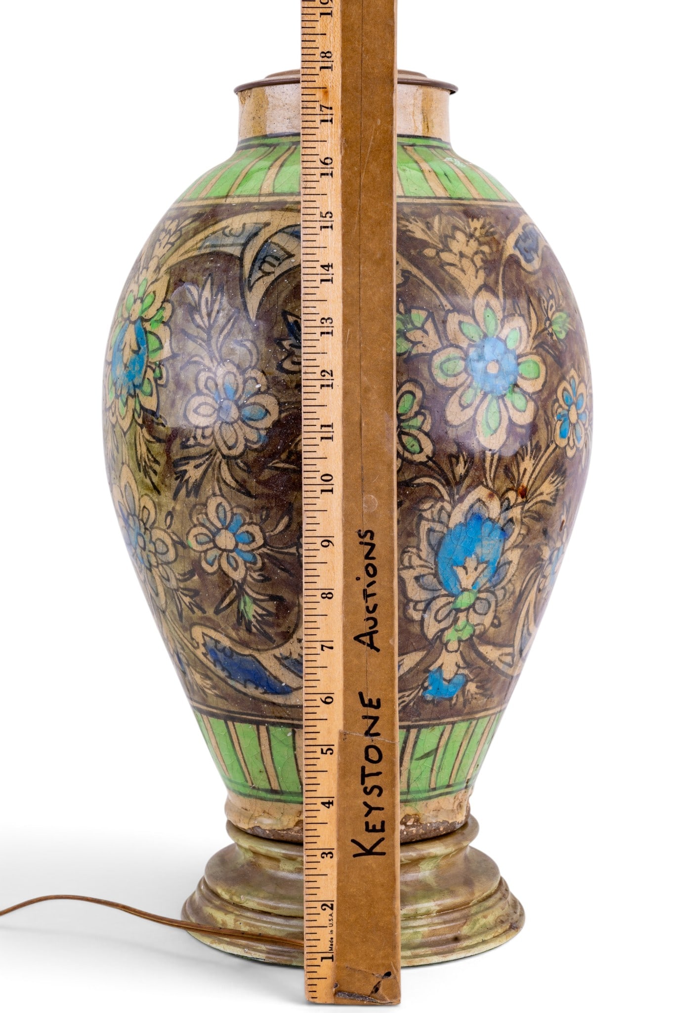 Early Earthenware Vase Table Lamp - 7